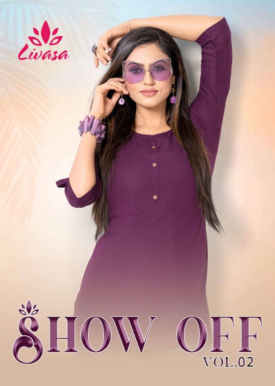LIVASA by HIRWA PRESENTS STRAIGHT SHORT KURTI SHOW OFF (vol.2)