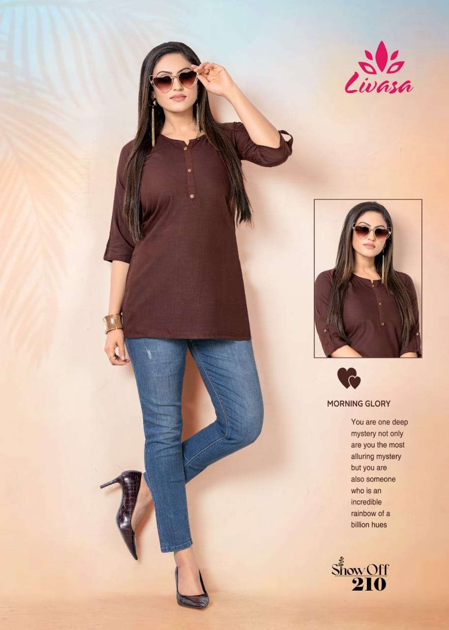 LIVASA by HIRWA PRESENTS STRAIGHT SHORT KURTI SHOW OFF (vol.2)