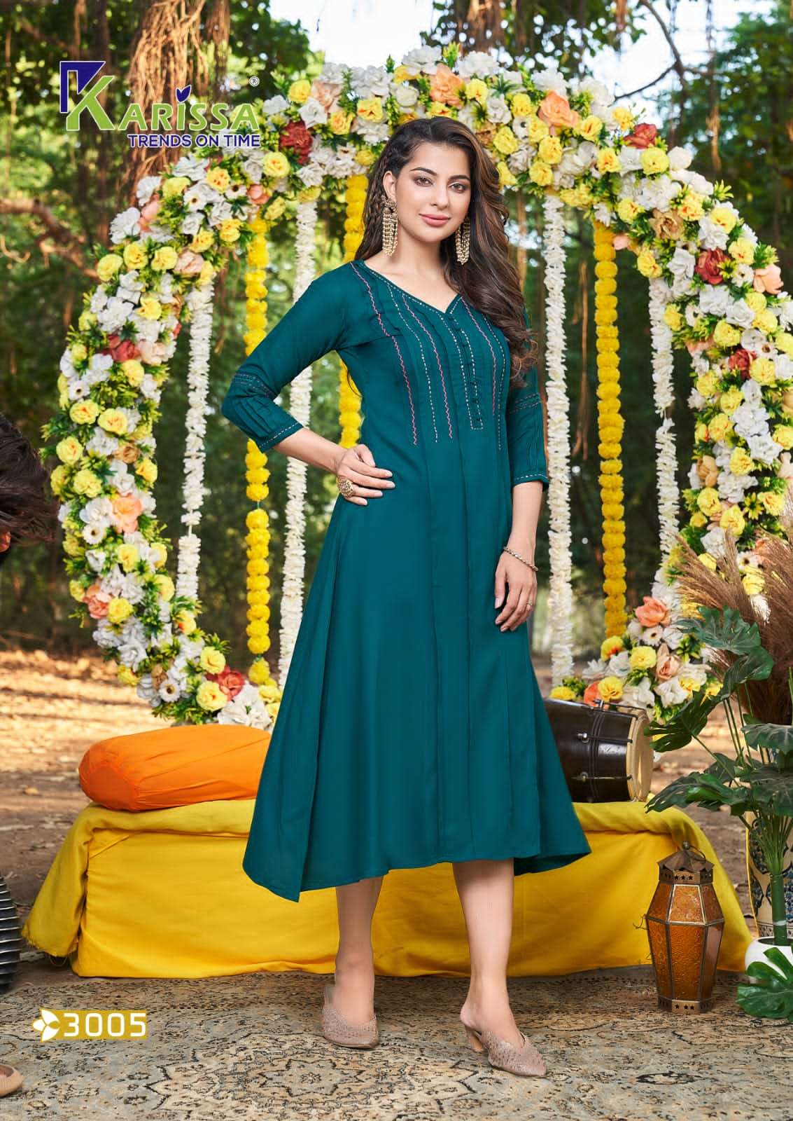 MUSKAN vol-4 long flair kurti wholesale 