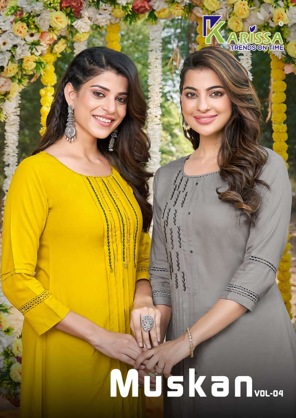 MUSKAN vol-4 long flair kurti wholesale 