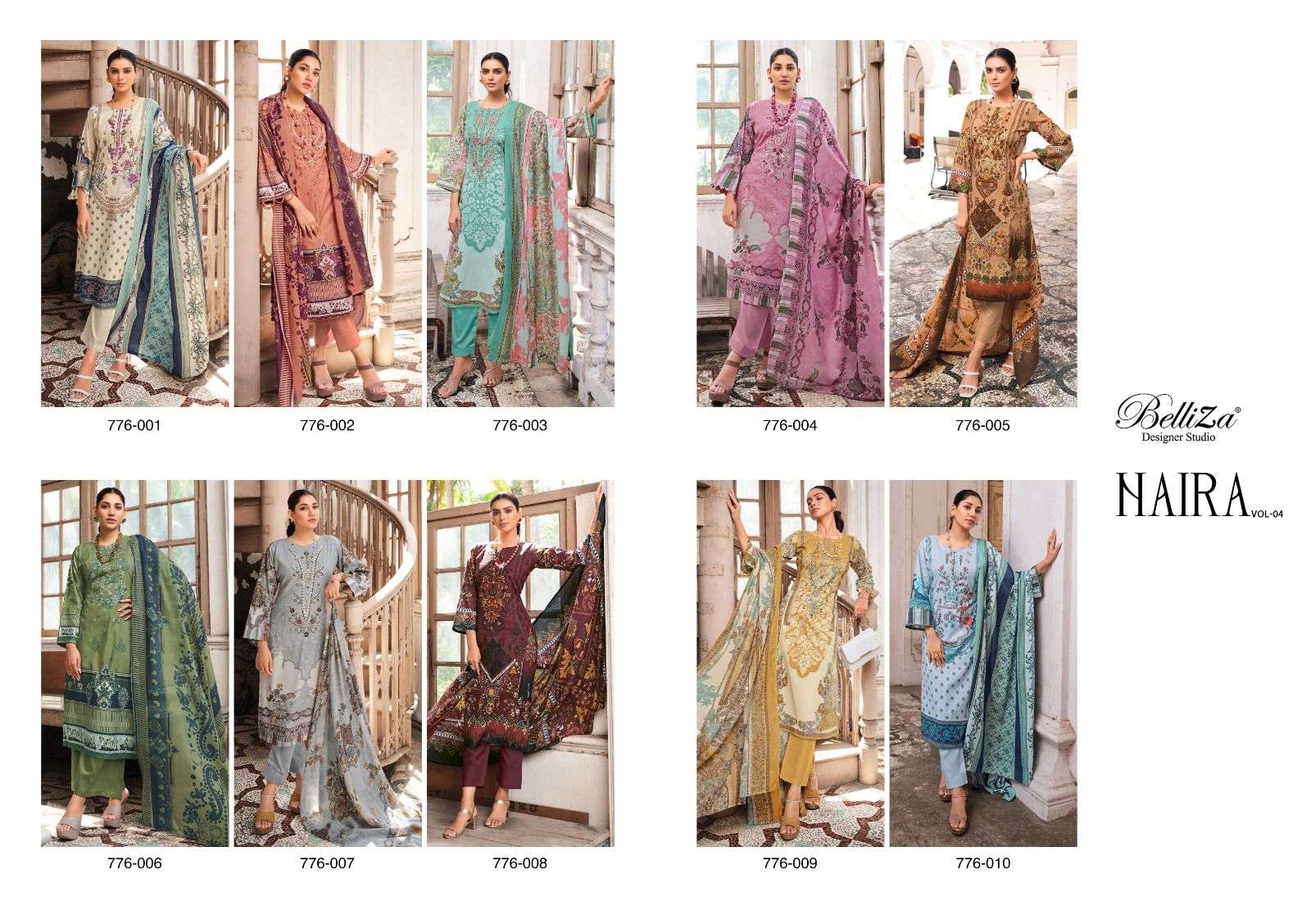 NAIRA VOL-4  BelliZa DesigNer StuDio premium designer collection pakistani suits 