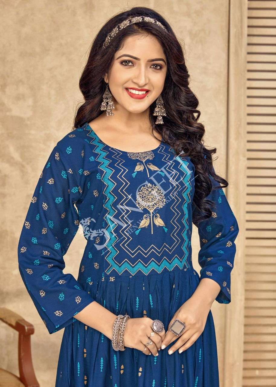 NAYANTARA-21 HEAVY RAYON MULTI FOIL GOLD PRINT