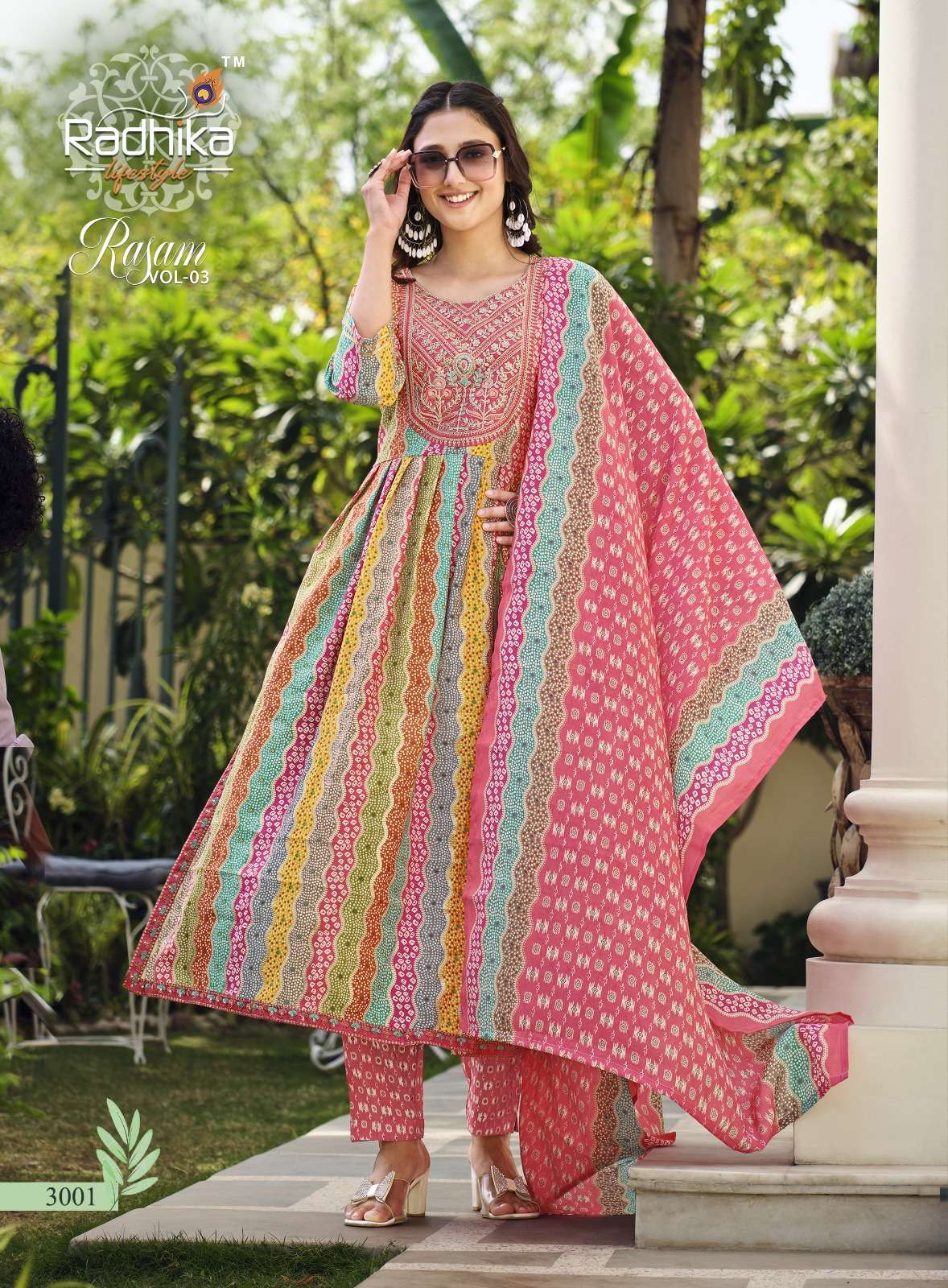 RADHIKA LIFE STYLE RASAM Vol 3 NAYRA CUT GOWN wholesale 