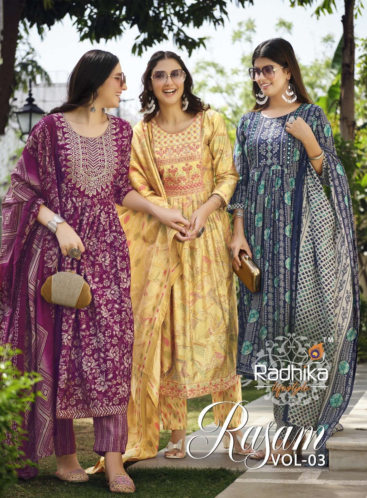RADHIKA LIFE STYLE RASAM Vol 3 NAYRA CUT GOWN wholesale 