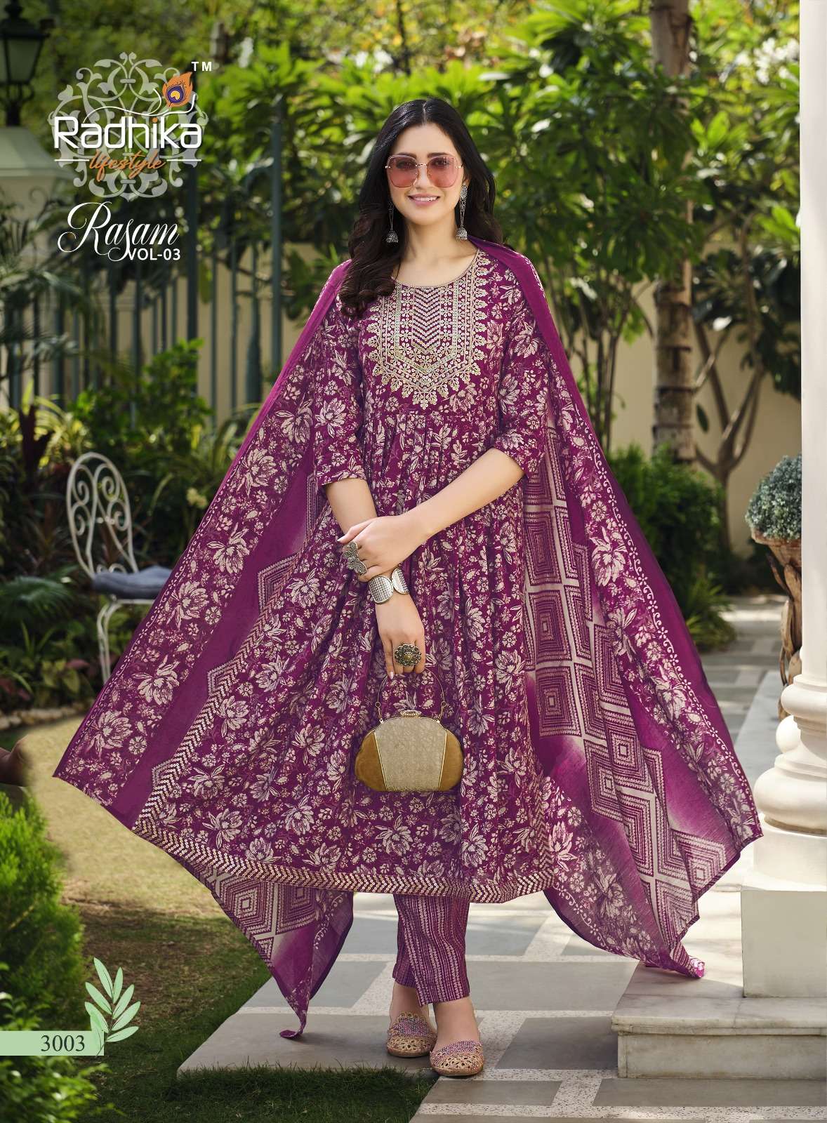RADHIKA LIFE STYLE RASAM Vol 3 NAYRA CUT GOWN wholesale 