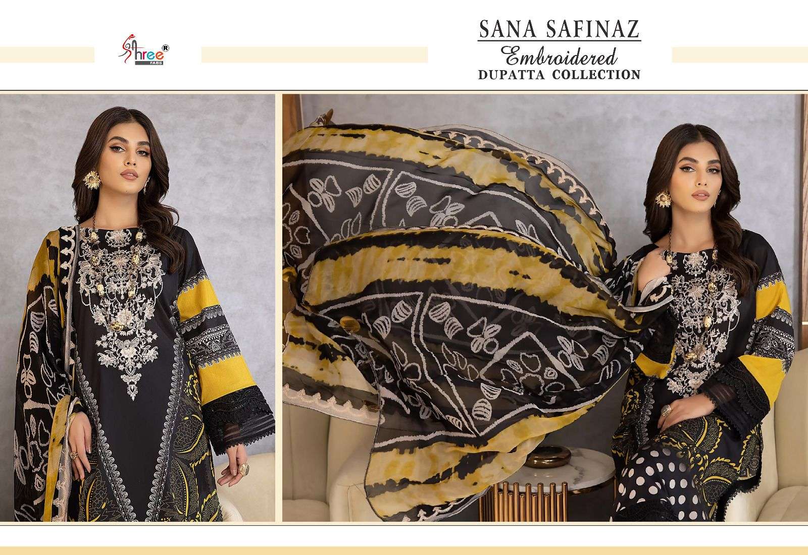 SANA SAFINAZ  EMBROIDERED DUPATTA COLLECTION VOL-1