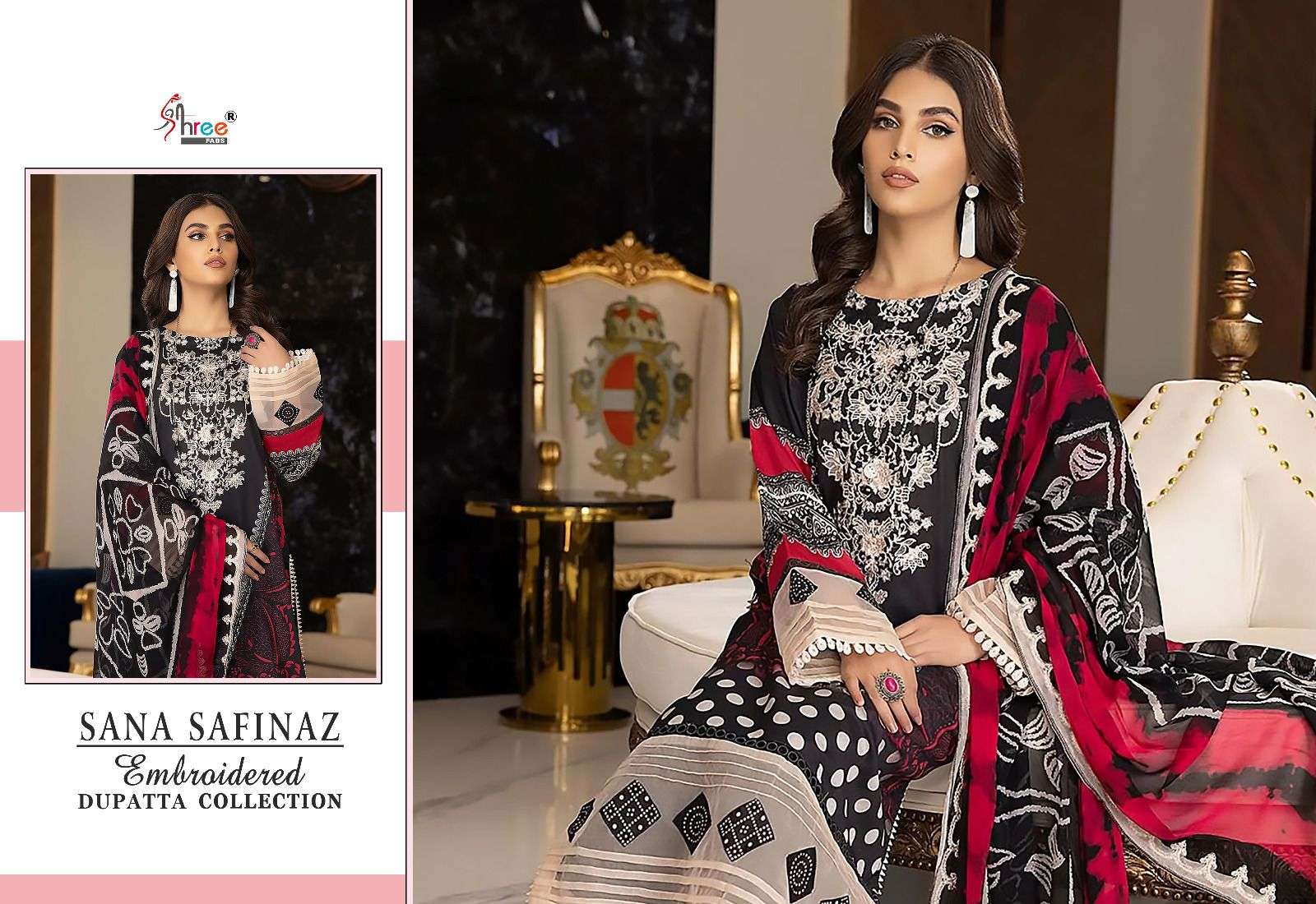 SANA SAFINAZ  EMBROIDERED DUPATTA COLLECTION VOL-1