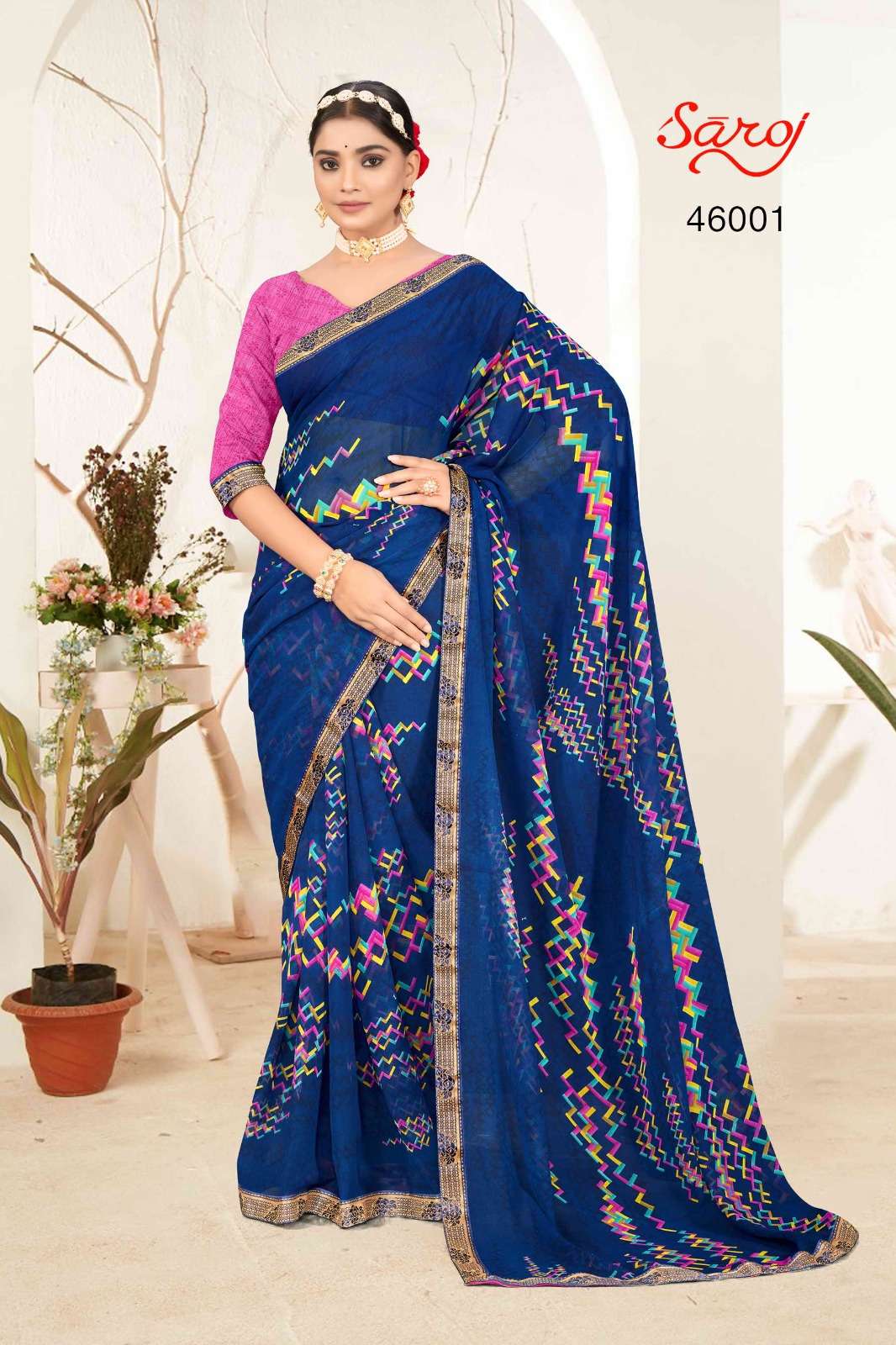 SAROJ SAREE  Sweet Melody  Pure Georgette sarees catalogue wholesale