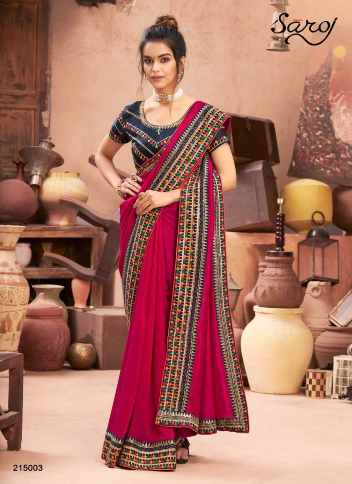 Saroj textile presents Aagman Designer sarees catalogue
