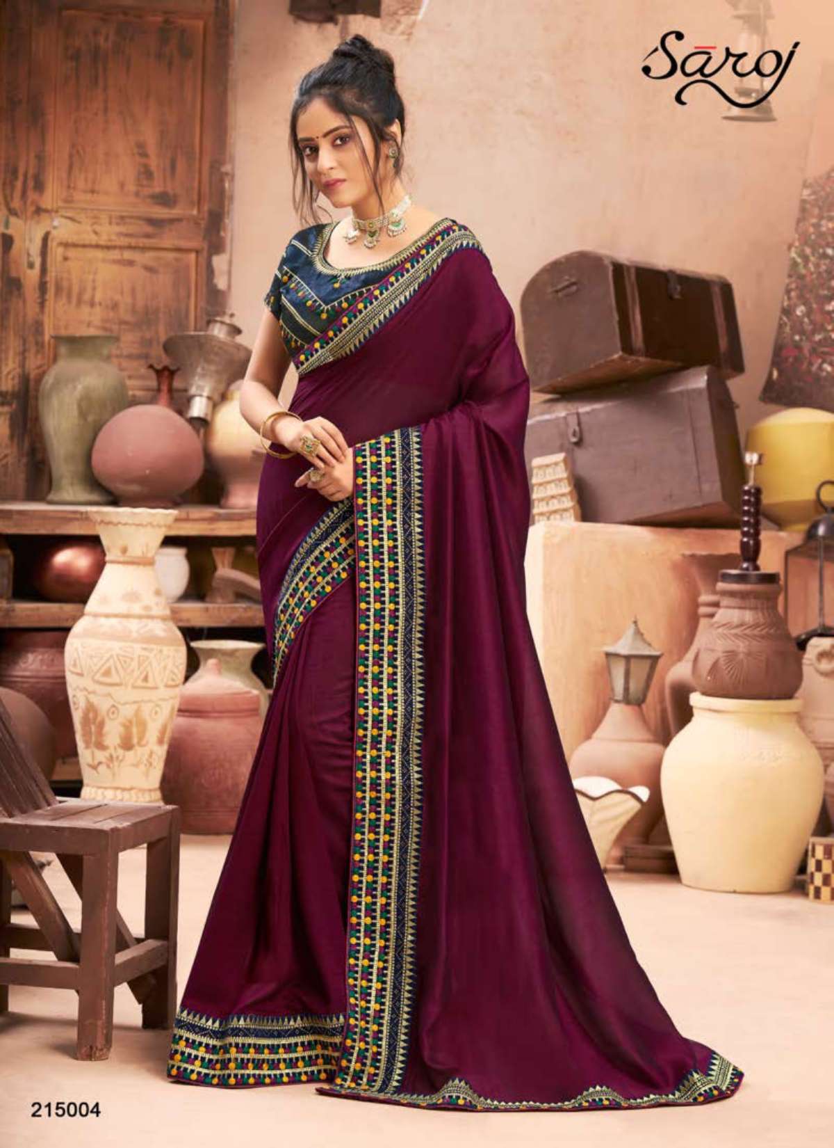 Saroj textile presents Aagman Designer sarees catalogue