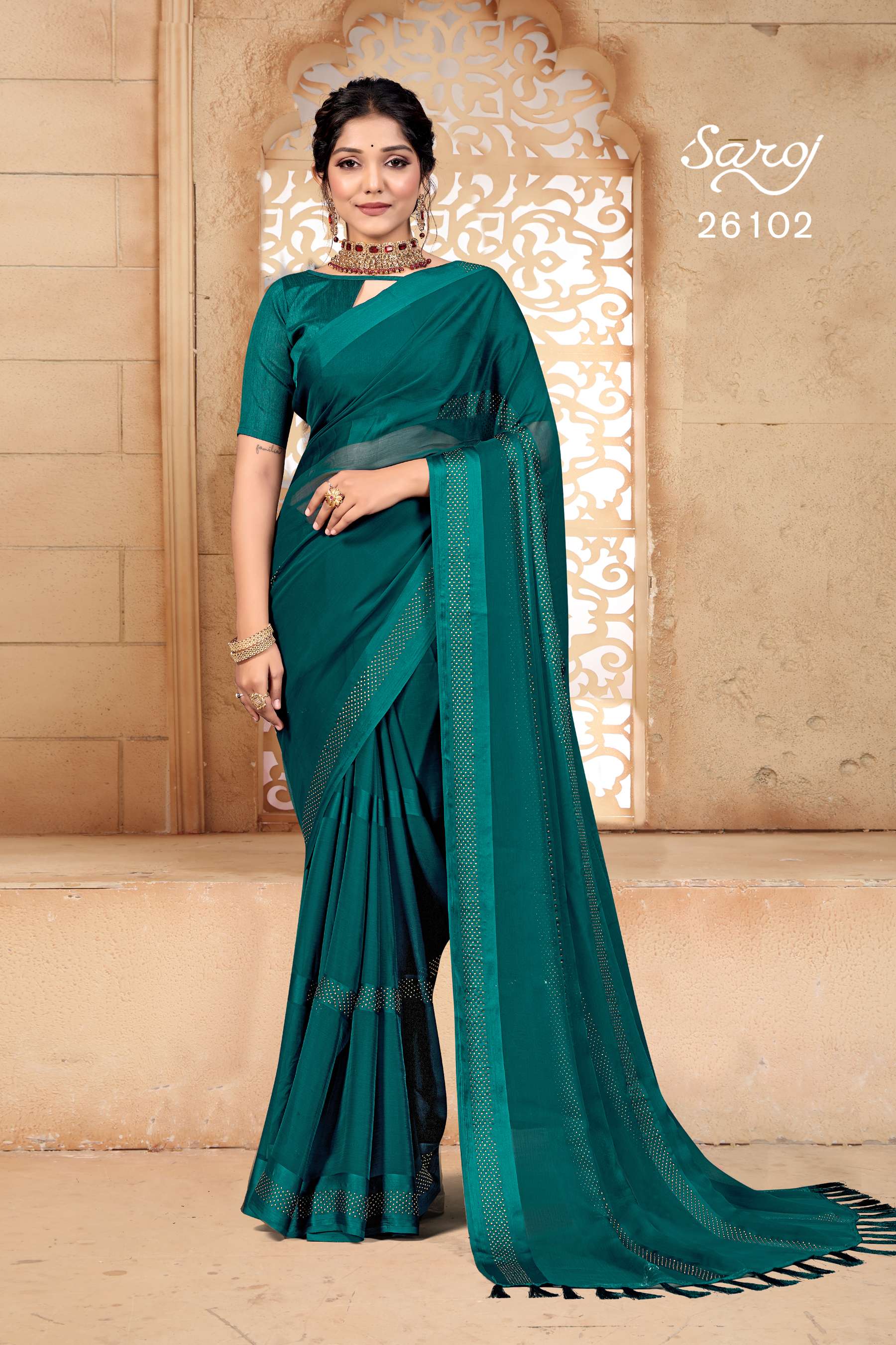 Saroj textile presents Gourika Designer sarees catalogue