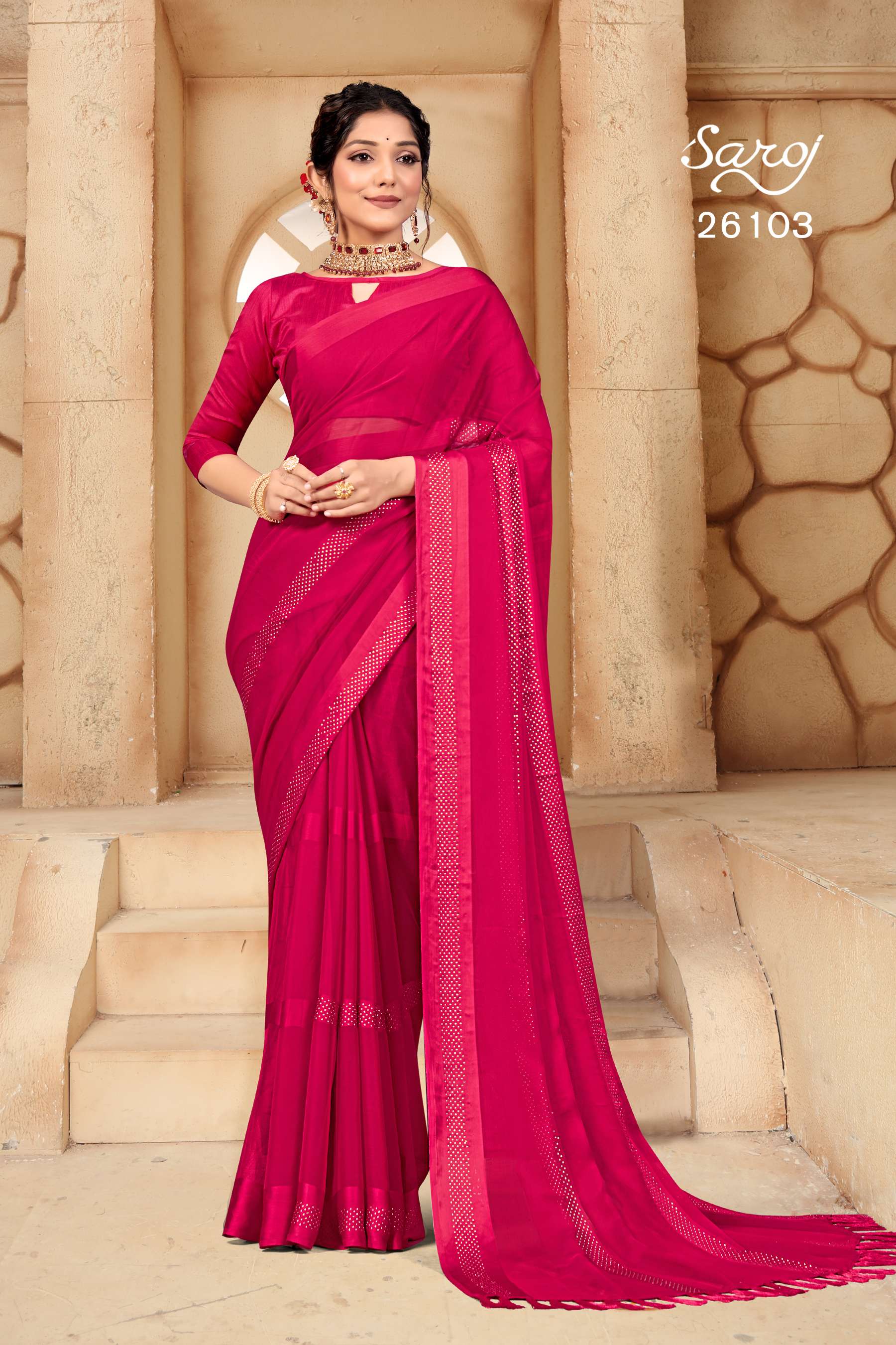 Saroj textile presents Gourika Designer sarees catalogue