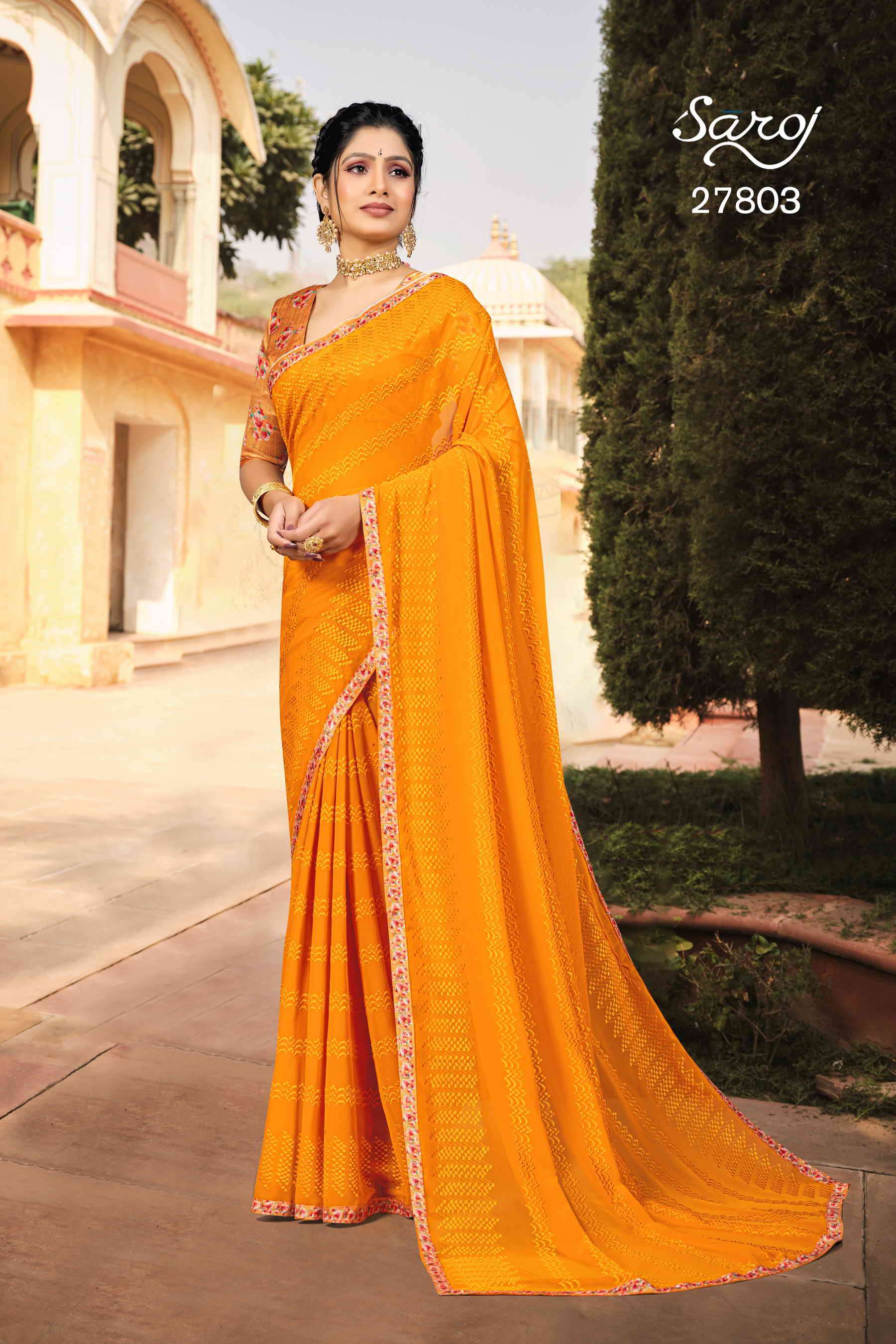 Saroj textile presents Kacchi kali Designer sarees catalogue