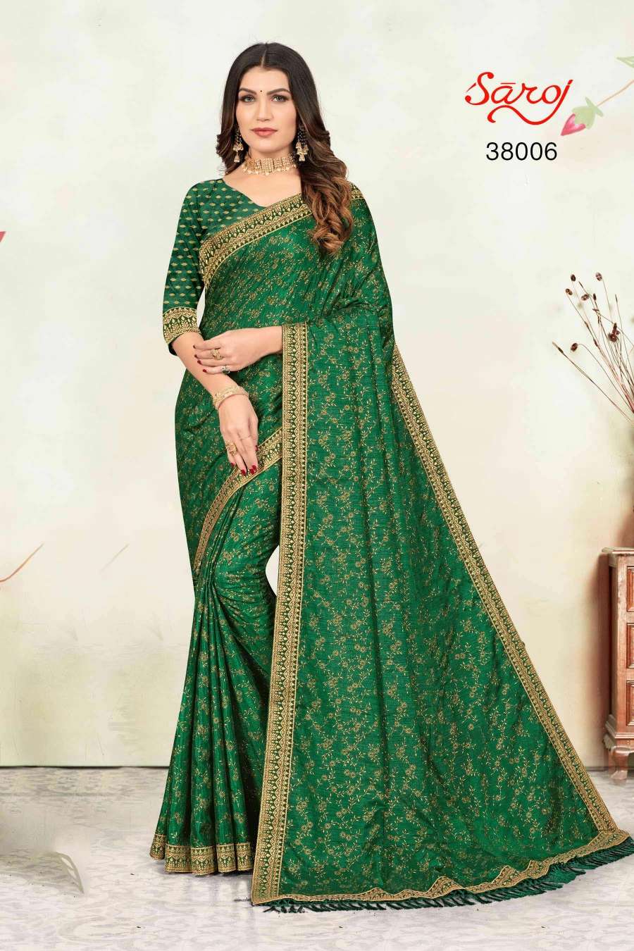 Saroj textile presents Limelight combo 3 Designer sarees catalogue