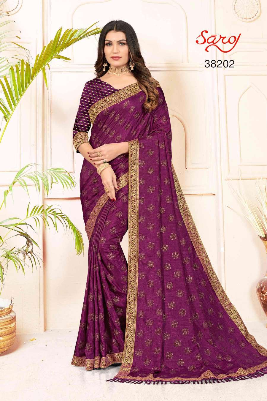 Saroj textile presents Limelight combo 5 Designer sarees catalogue