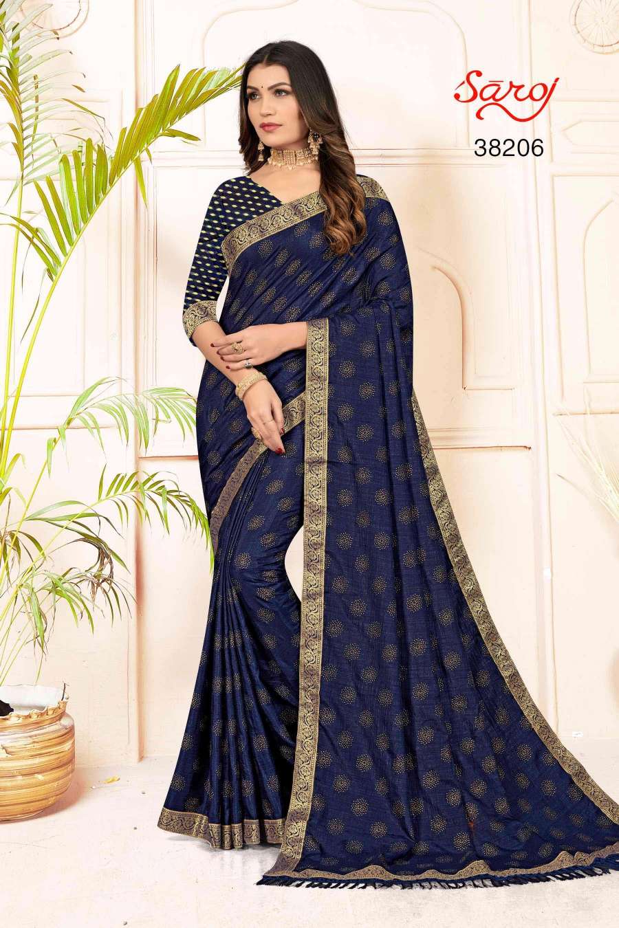 Saroj textile presents Limelight combo 5 Designer sarees catalogue