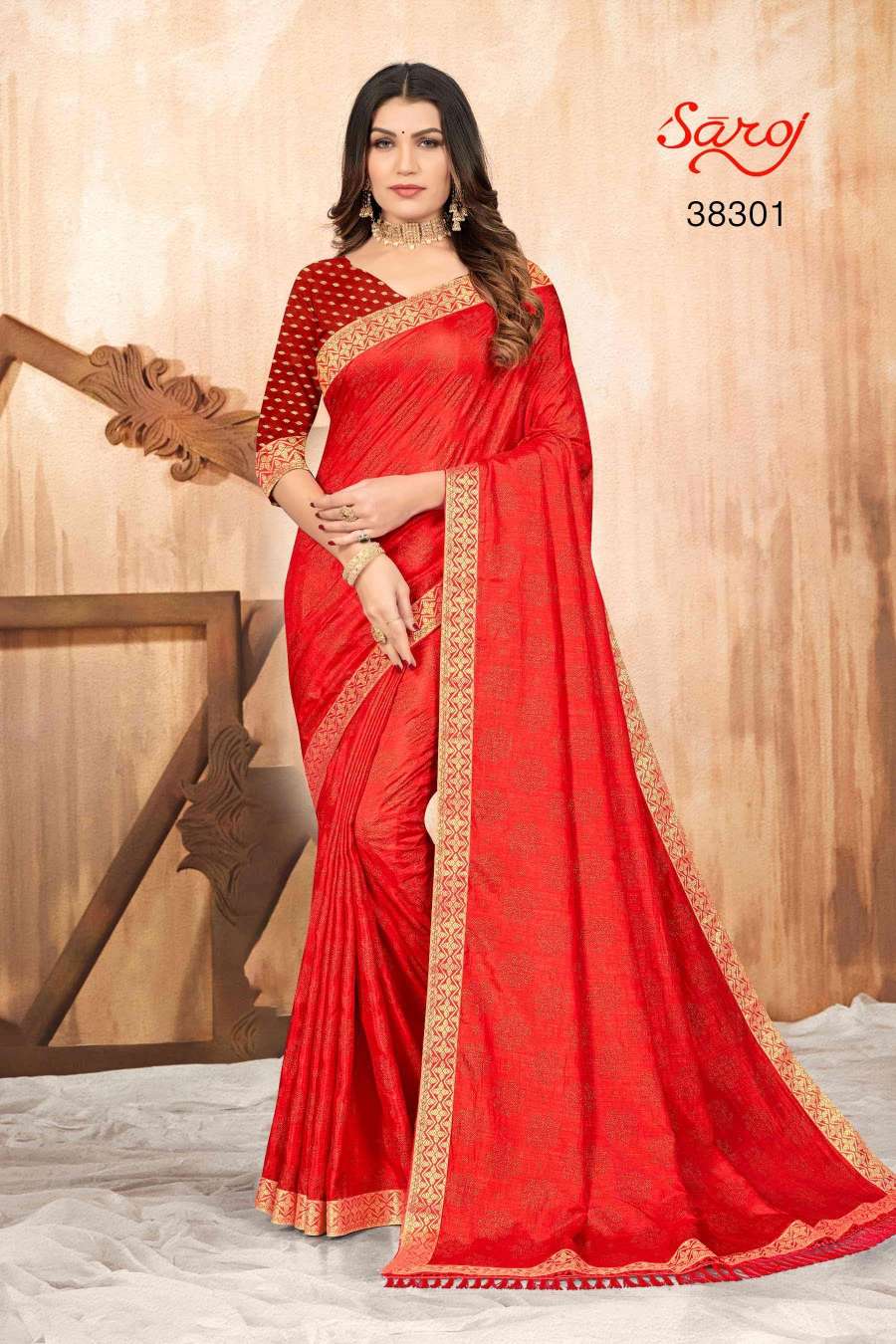 Saroj textile presents Limelight combo 6 Designer sarees catalogue