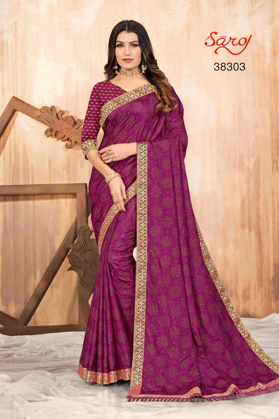 Saroj textile presents Limelight combo 6 Designer sarees catalogue