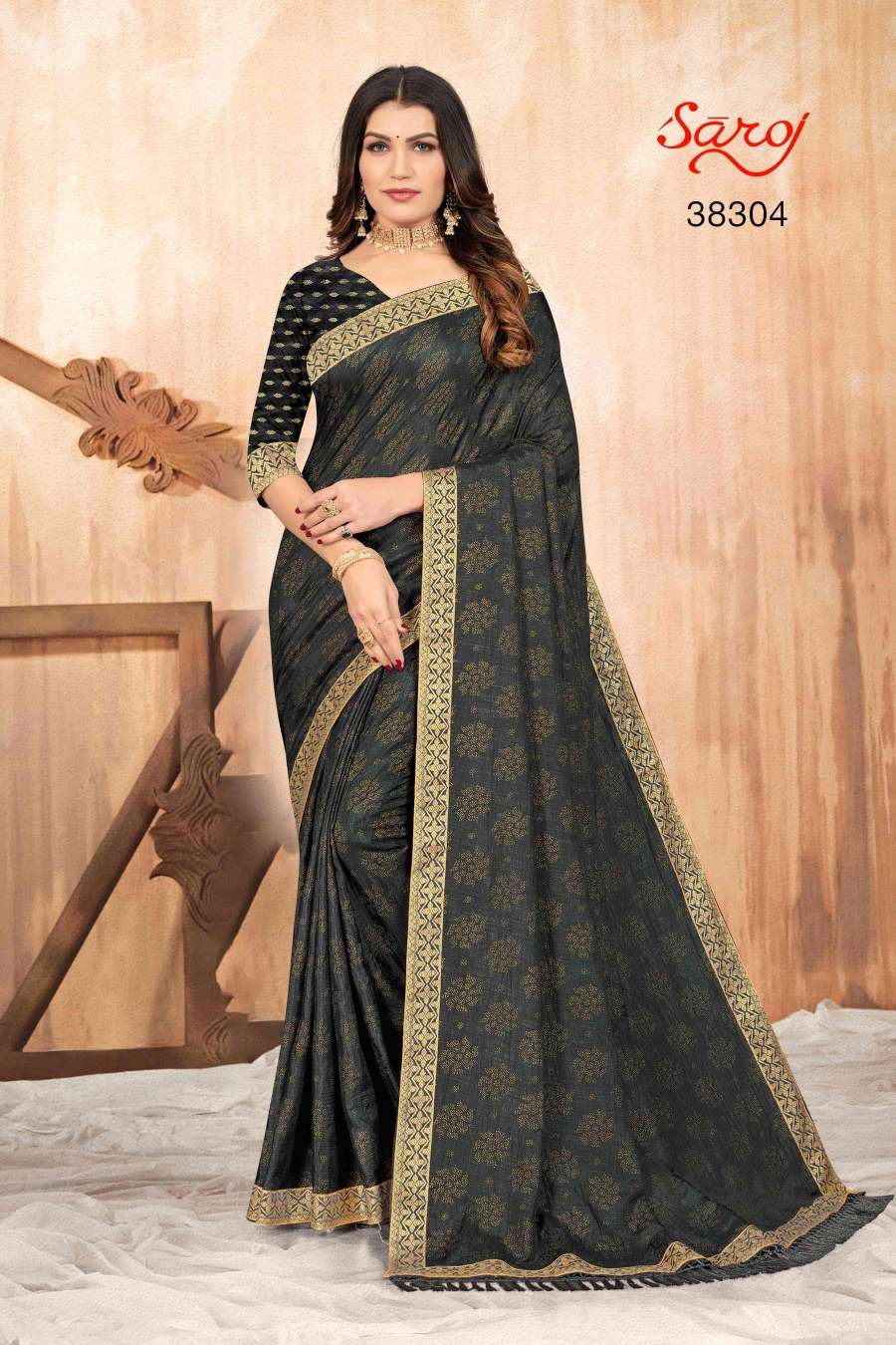 Saroj textile presents Limelight combo 6 Designer sarees catalogue