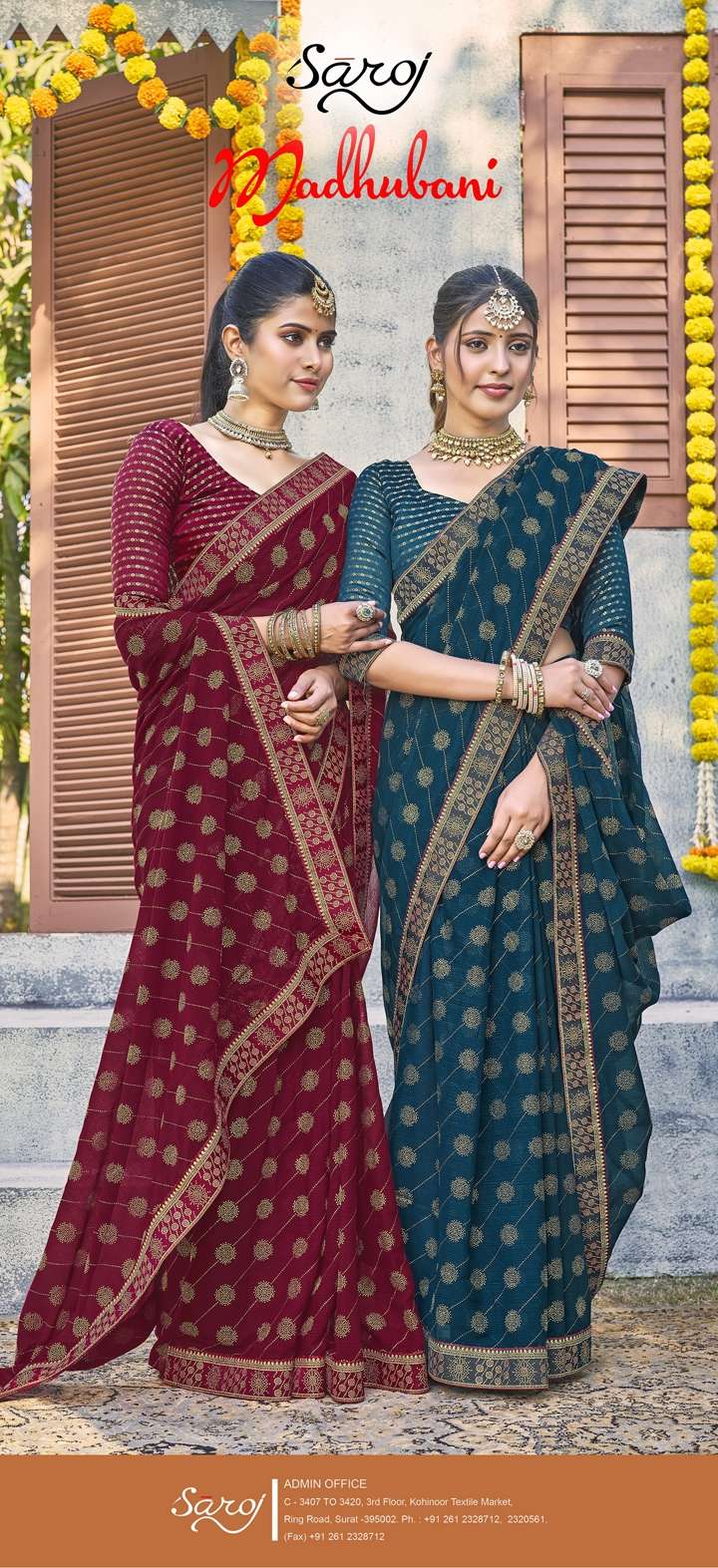 Saroj textile presents Madhubani vol 6 casual sarees catalogue
