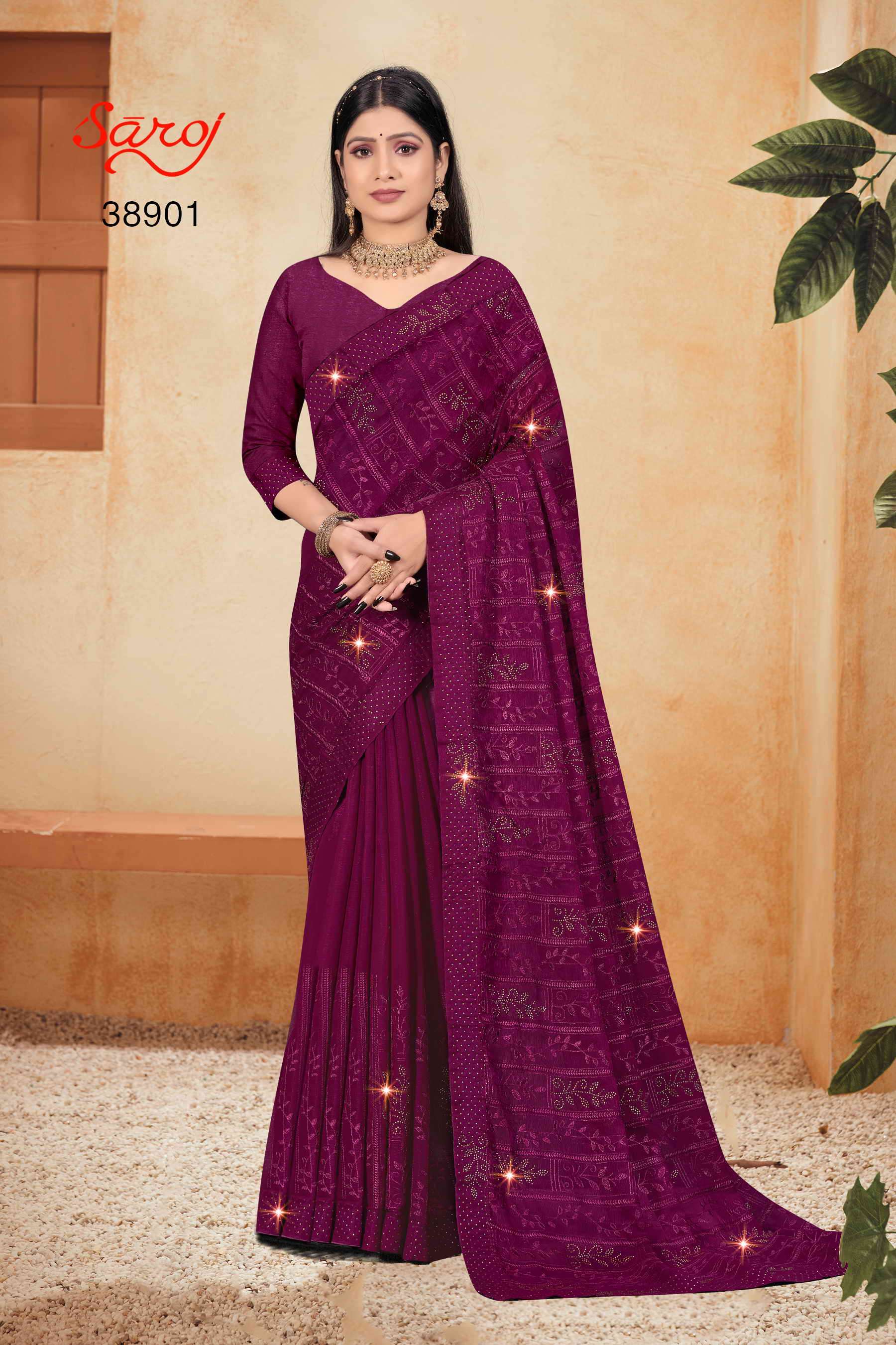 Saroj textile presents Richees Designer sarees catalogue
