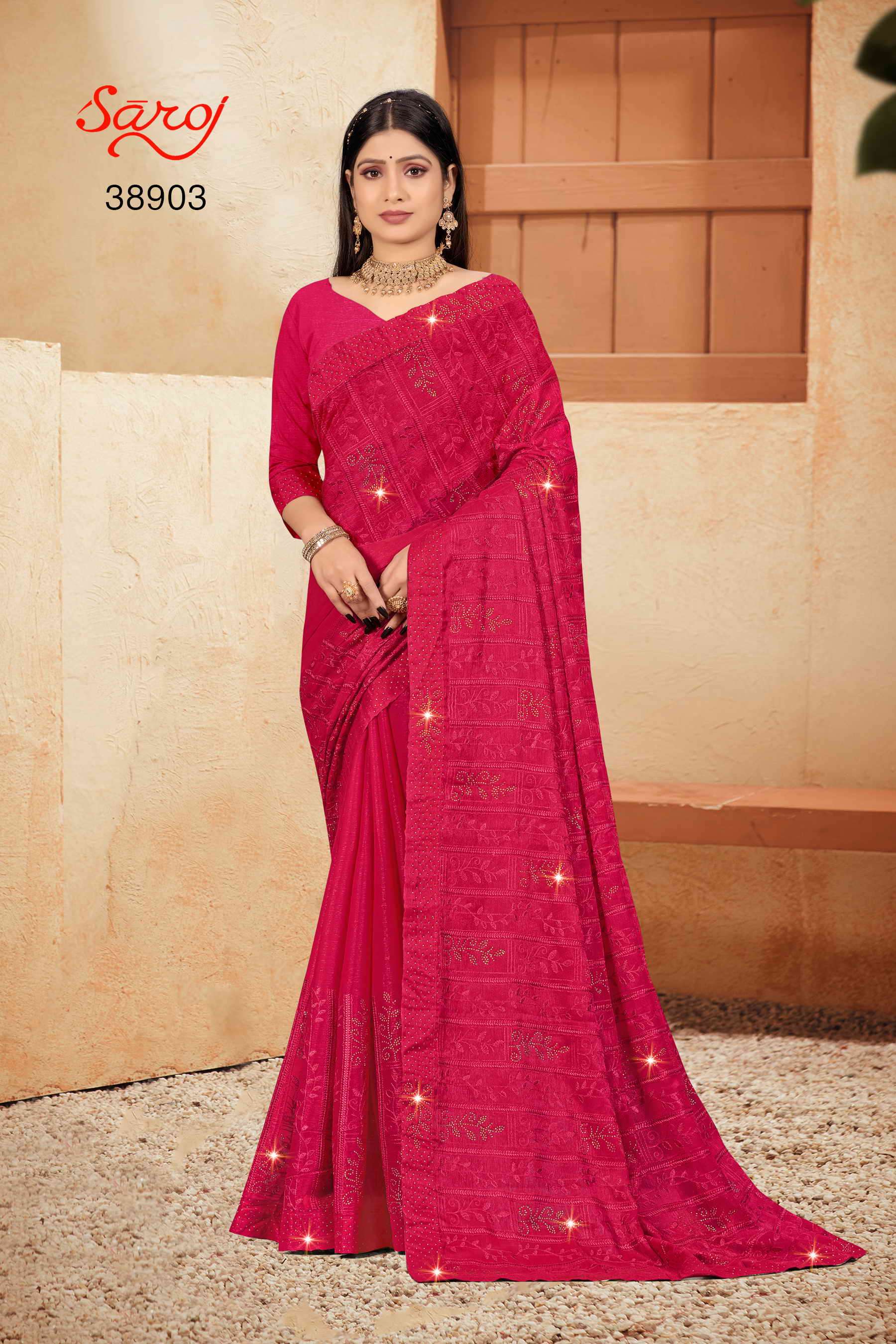 Saroj textile presents Richees Designer sarees catalogue