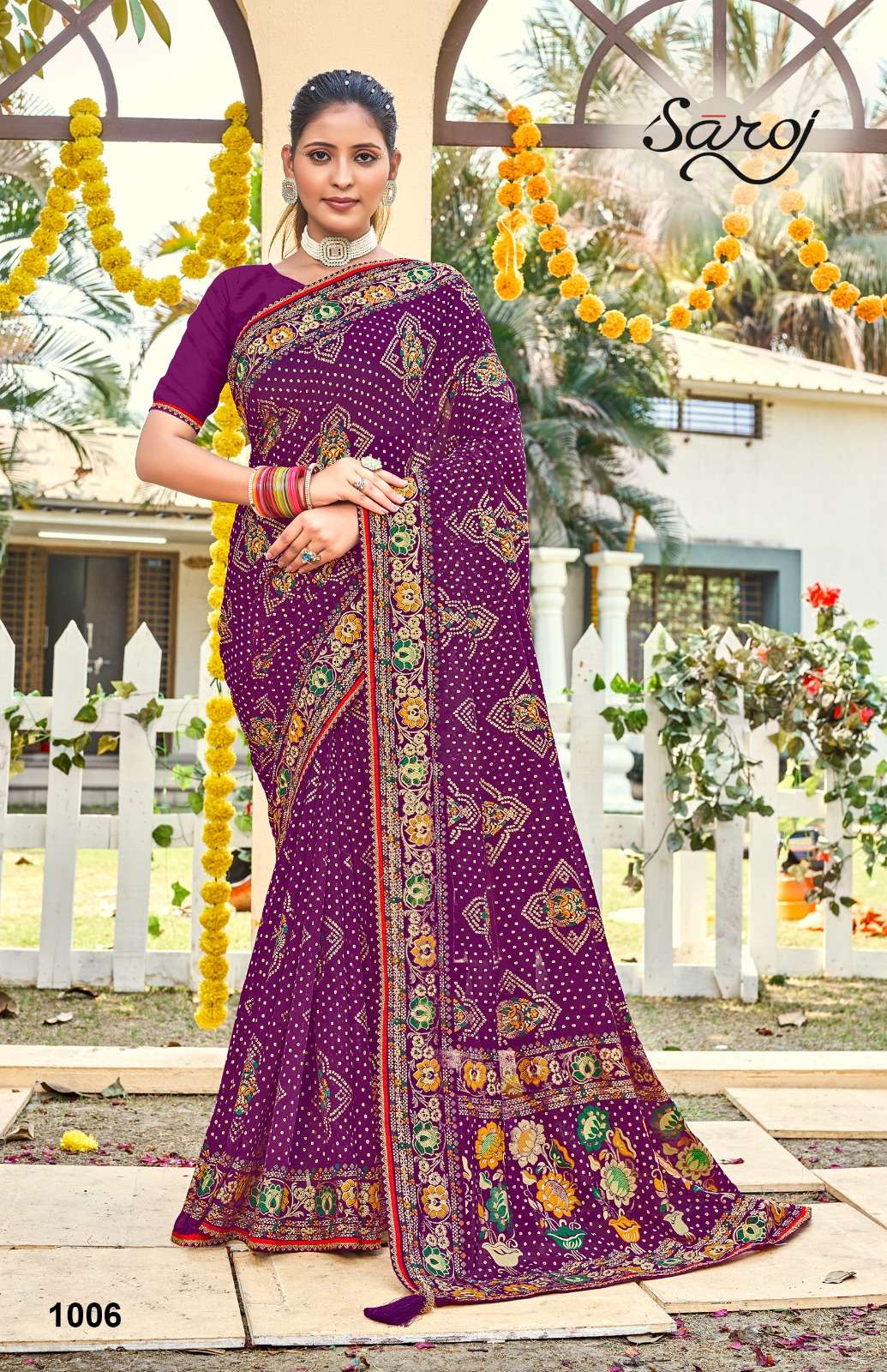 Saroj textile presents Sindoor Designer sarees catalogue
