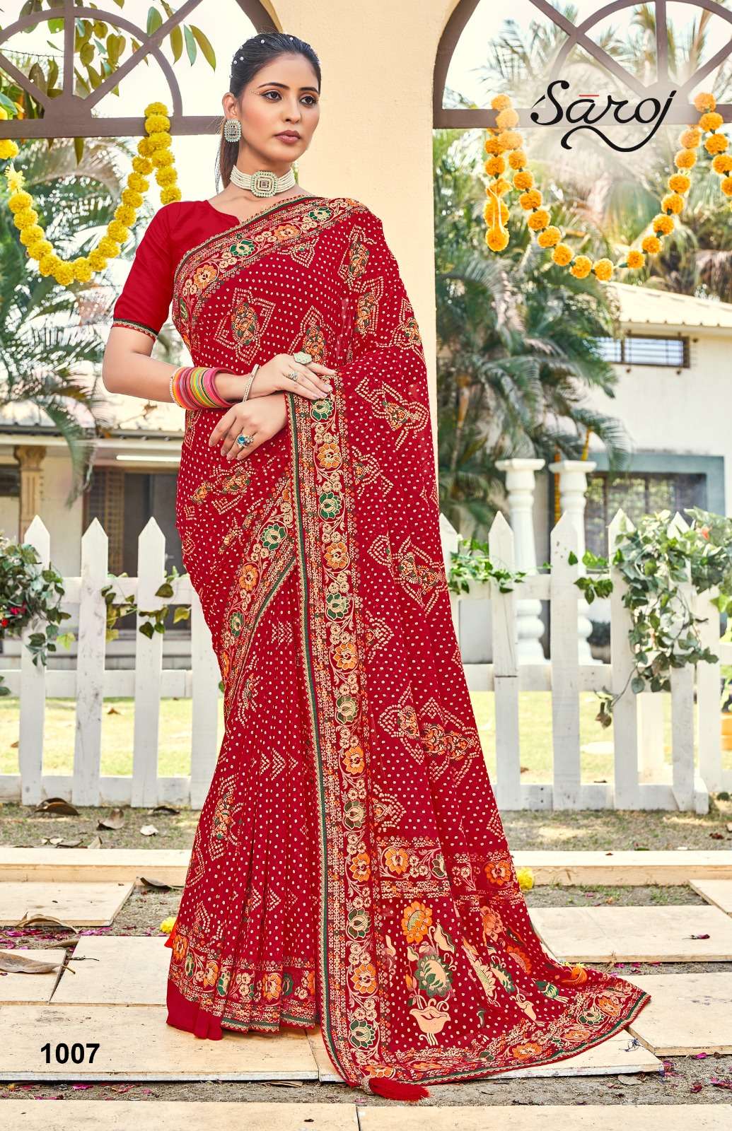 Saroj textile presents Sindoor Designer sarees catalogue