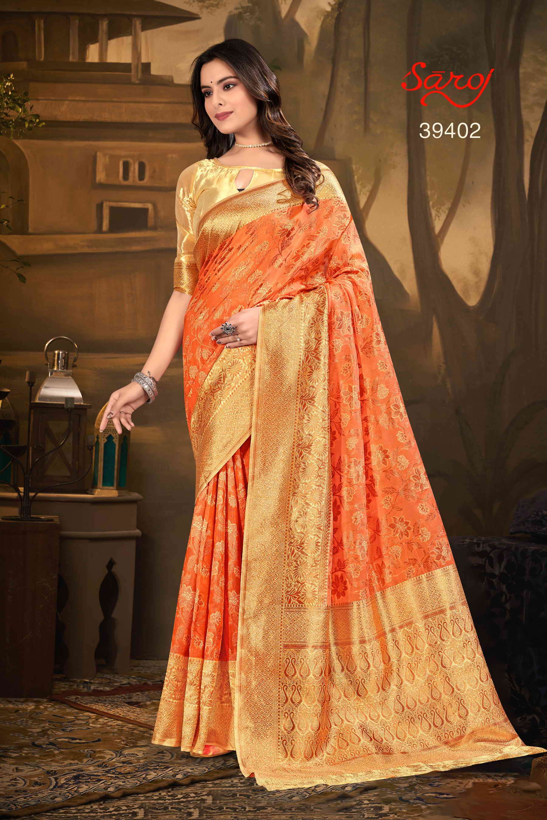 Saroj textile presents Swarnabhoomi vol 1 Designer sarees catalogue