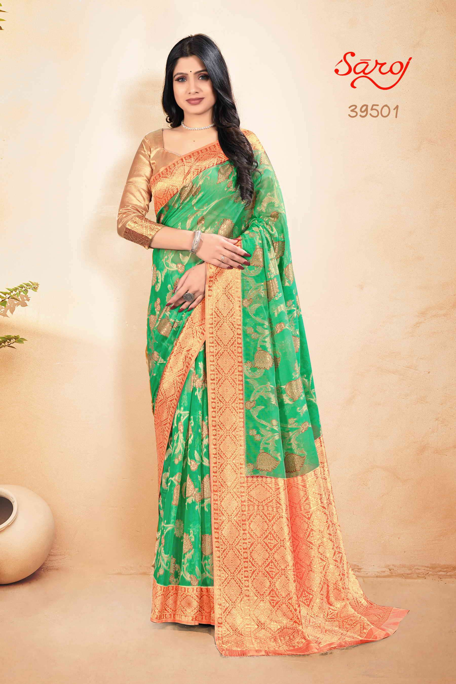 Saroj textile presents Swarnabhoomi vol 2 Designer sarees catalogue