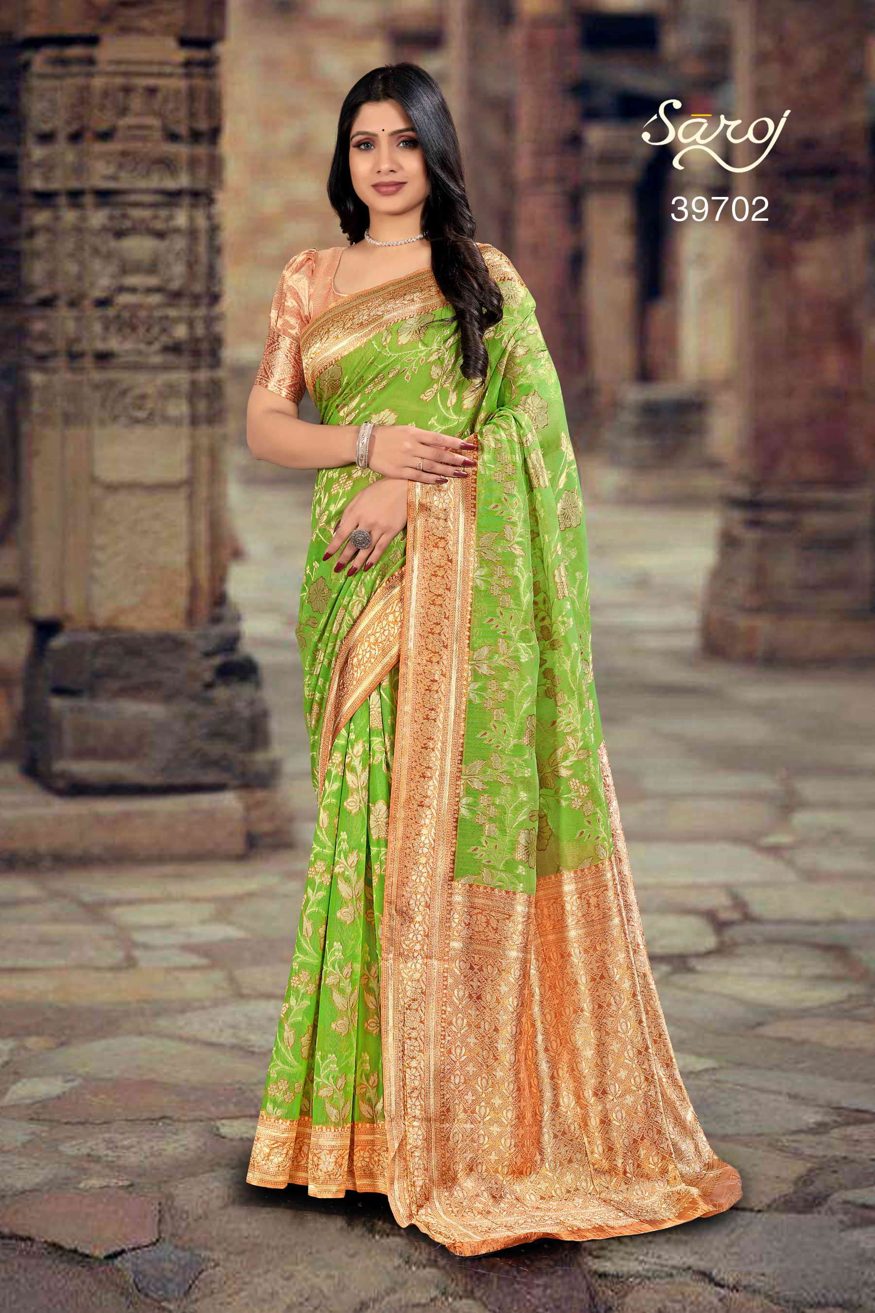 Saroj textile presents Swarnabhoomi  vol 4 Designer sarees catalogue