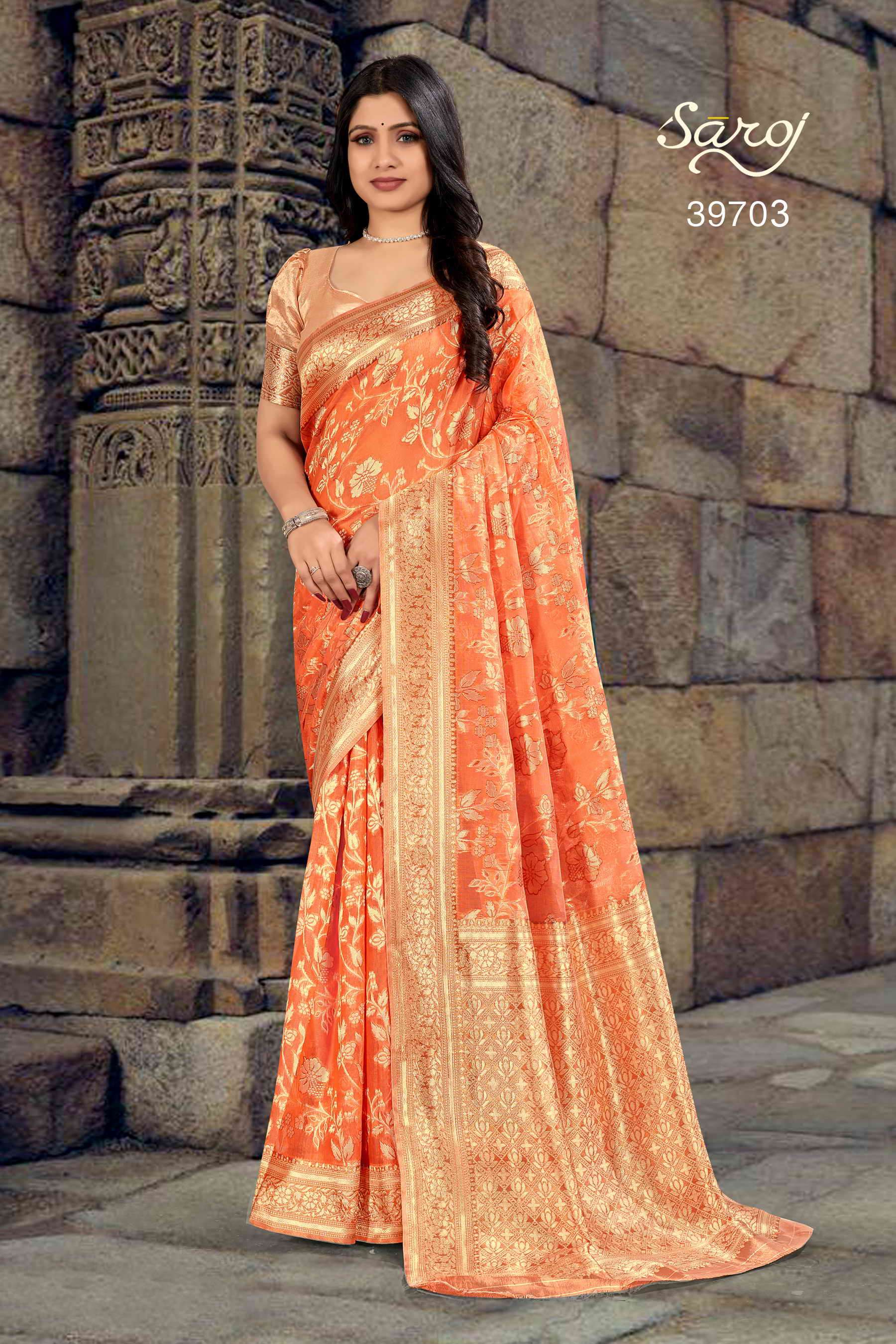 Saroj textile presents Swarnabhoomi  vol 4 Designer sarees catalogue