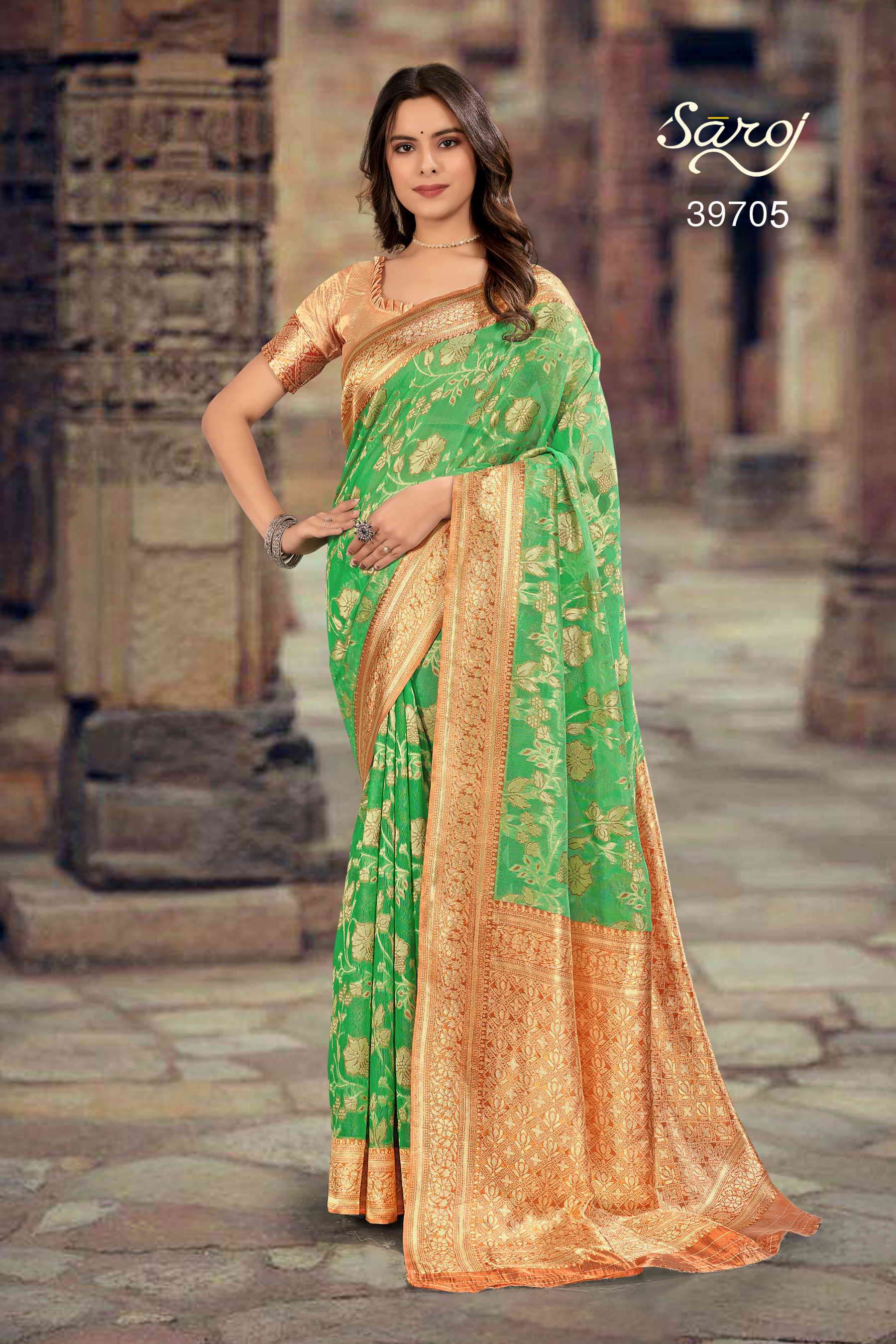 Saroj textile presents Swarnabhoomi  vol 4 Designer sarees catalogue