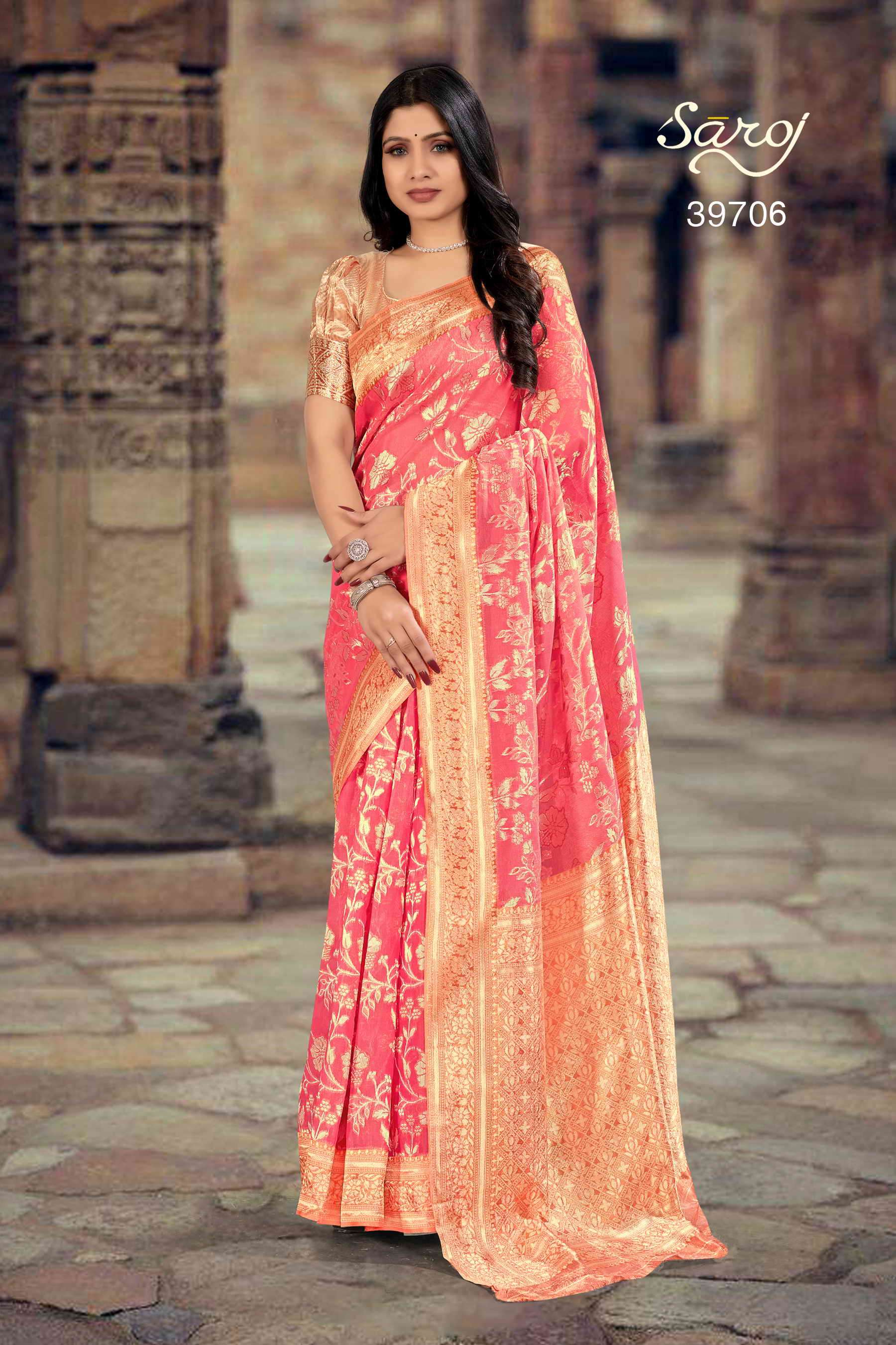 Saroj textile presents Swarnabhoomi  vol 4 Designer sarees catalogue