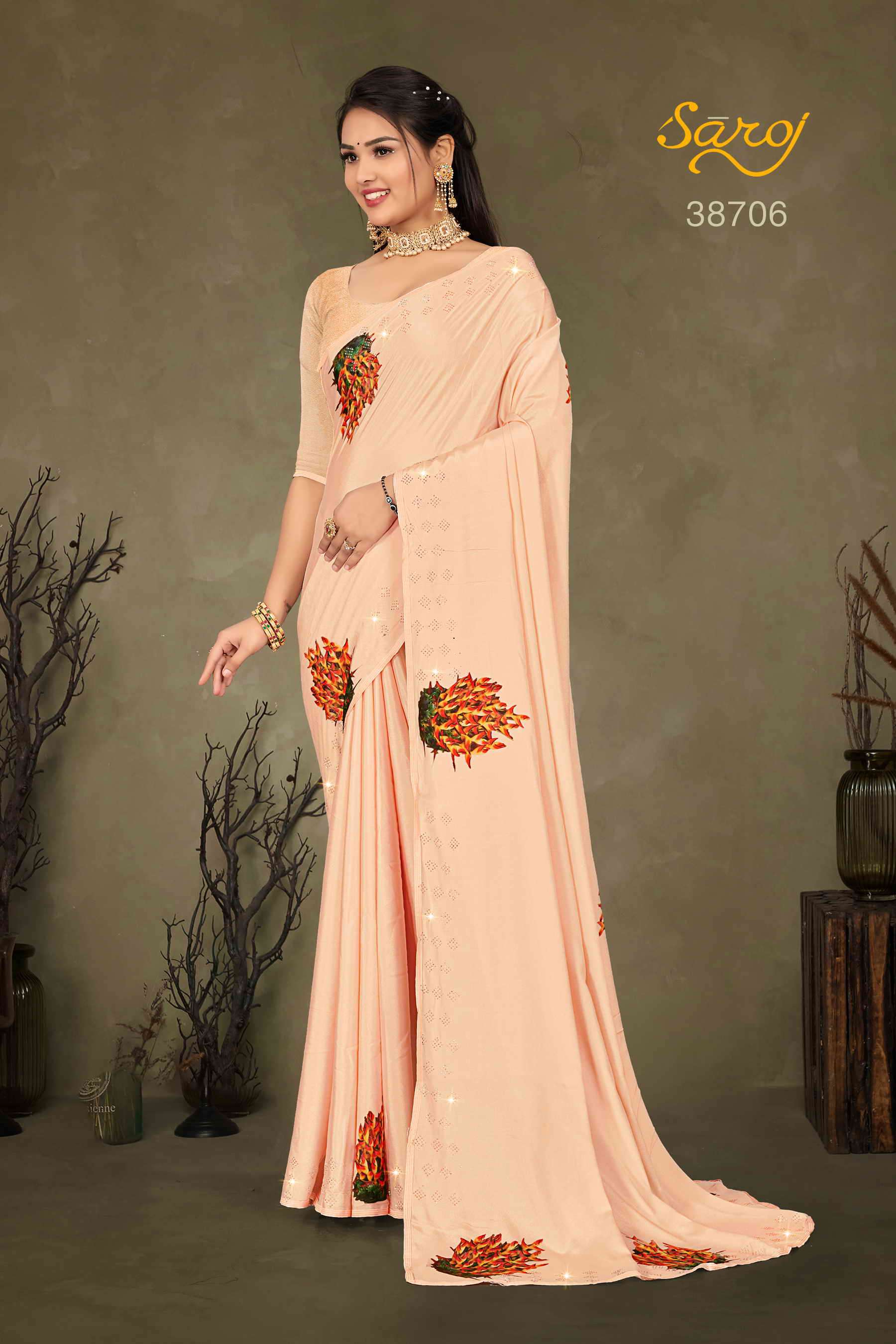 Saroj textile presents Tanmayi Designer sarees catalogue