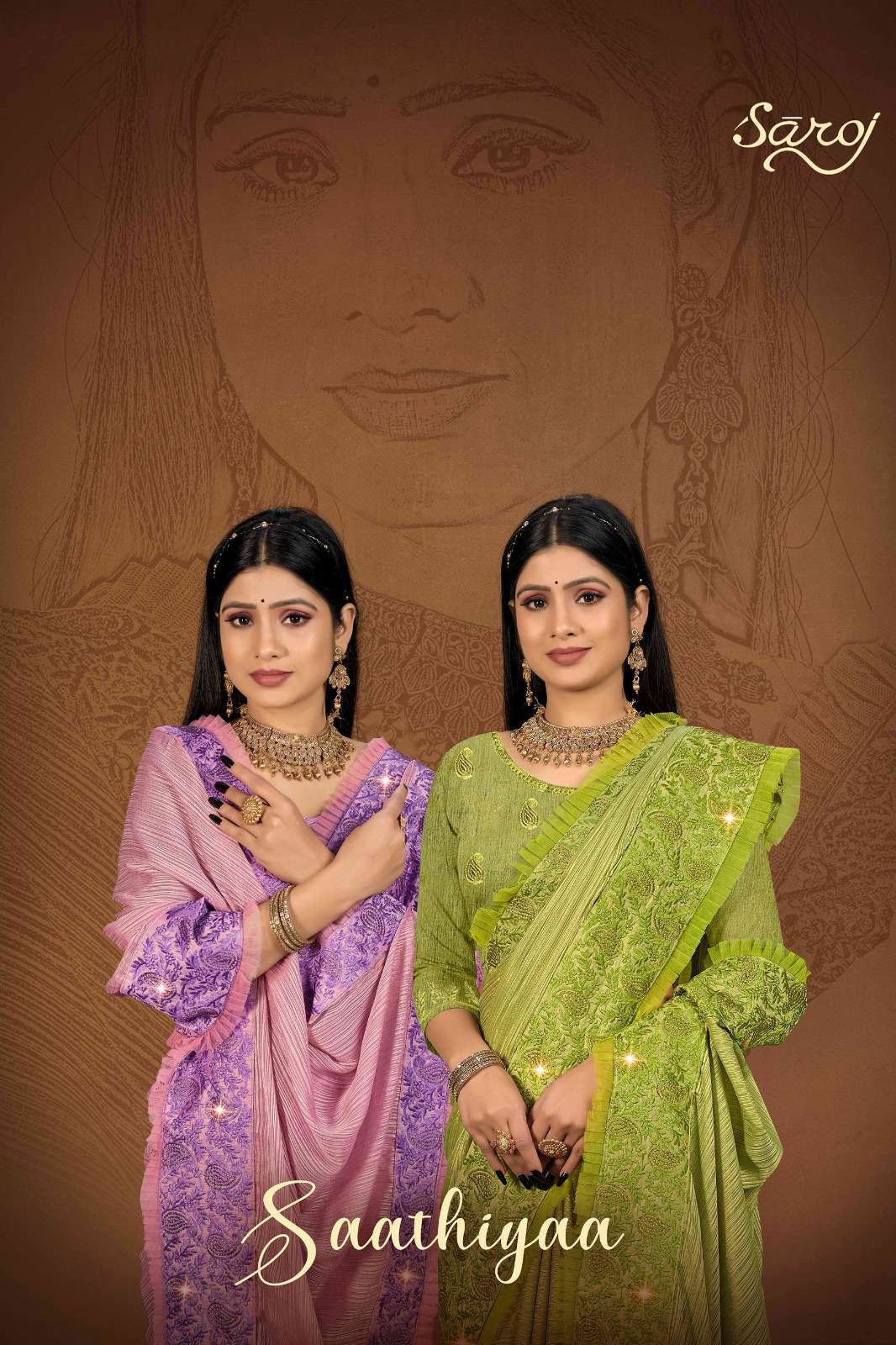 Saroj Textile Saathiyaa catalog wholesale Price 