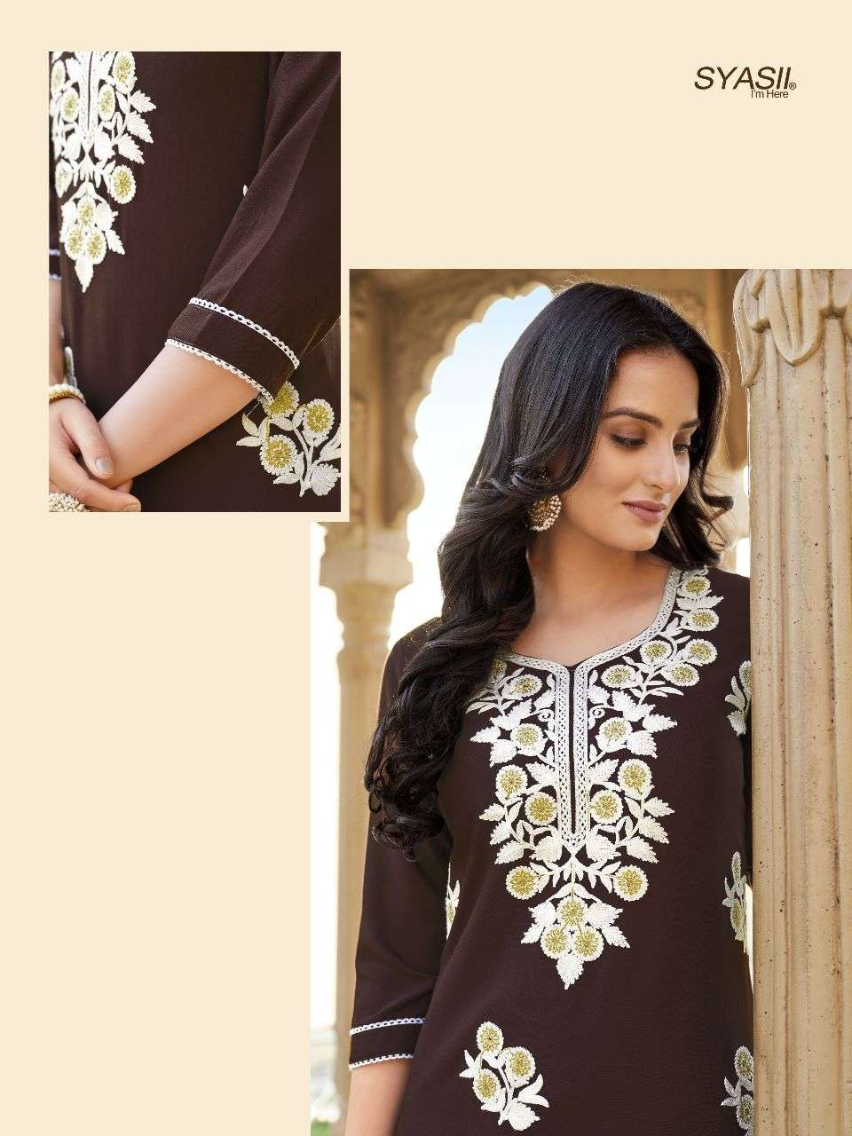 SYASII launching Kurti with Bottom set Designer Tunics for upcoming festiva Kurti with Bottom AMELIA