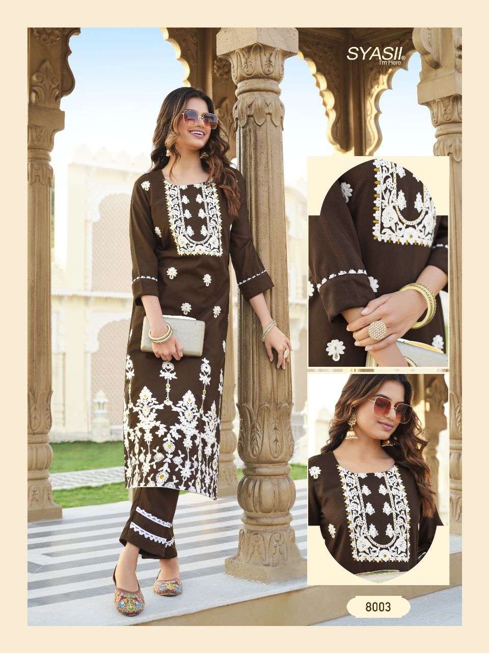 SYASII launching Kurti with Bottom set Designer Tunics for upcoming festiva Kurti with Bottom AMELIA
