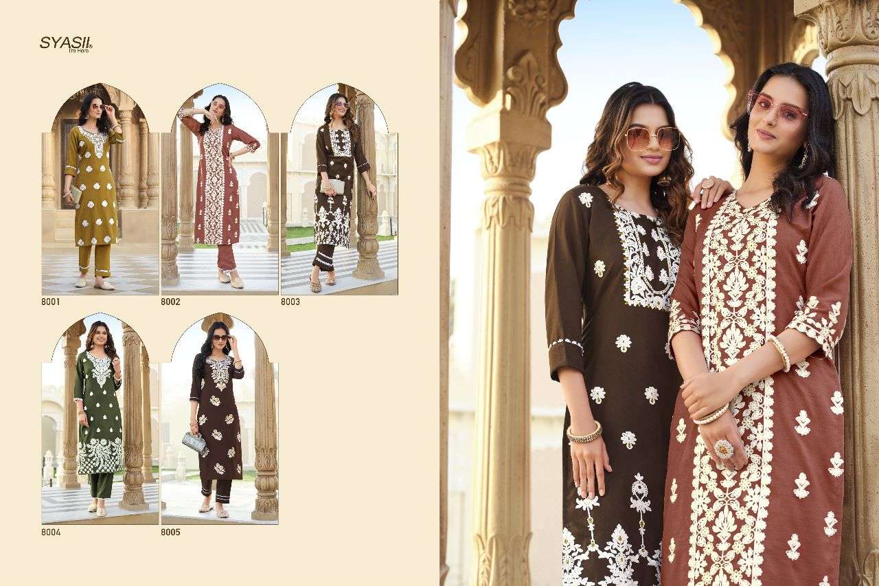 SYASII launching Kurti with Bottom set Designer Tunics for upcoming festiva Kurti with Bottom AMELIA