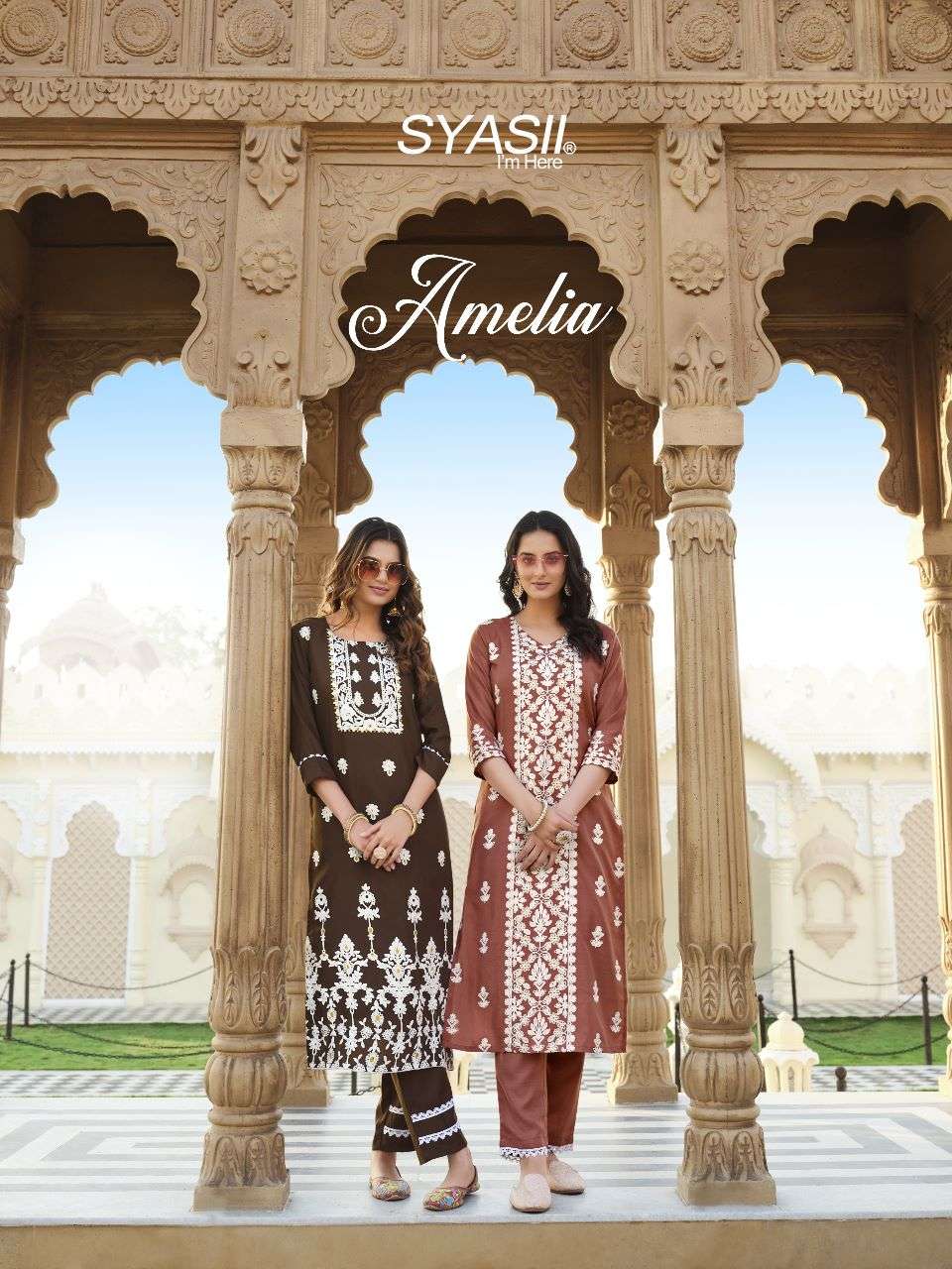 SYASII launching Kurti with Bottom set Designer Tunics for upcoming festiva Kurti with Bottom AMELIA