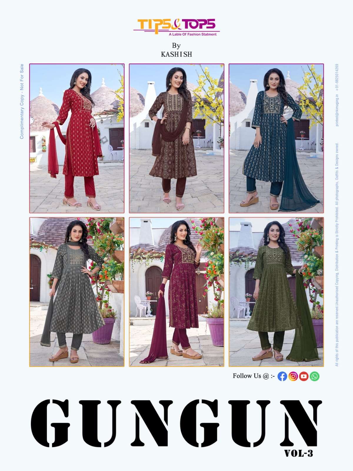 Tps n Tops launch GUNGUN Vol 03 Kurti Pant and Dupatta 3 Piecs Suit also