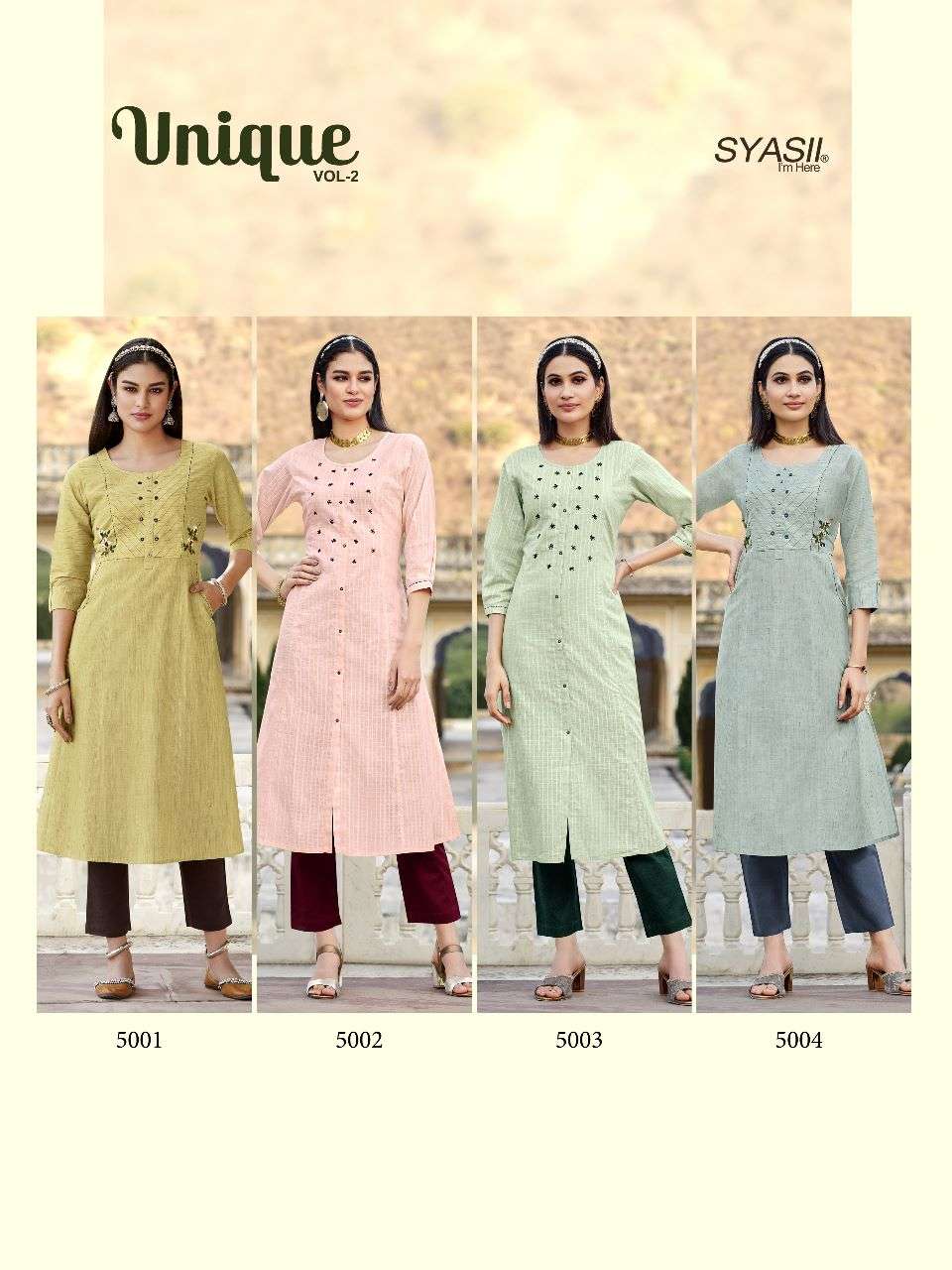  Unic Designer kurti set for upcoming festivalUNIQUE VOL-2  only kurti 
