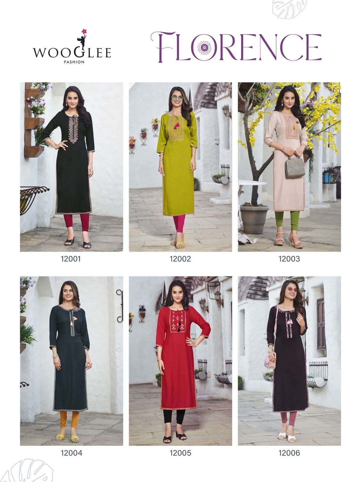 Wooglee by florance embroidery kurtis