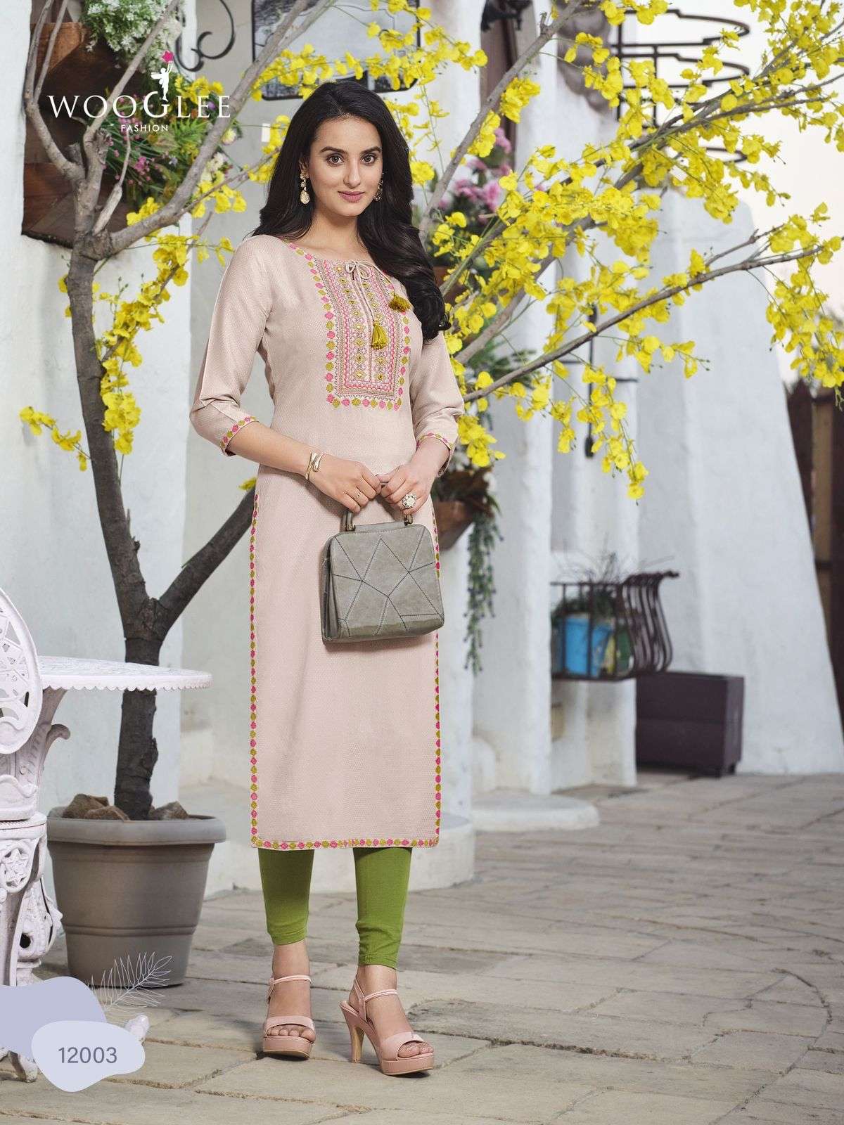 Wooglee by florance embroidery kurtis