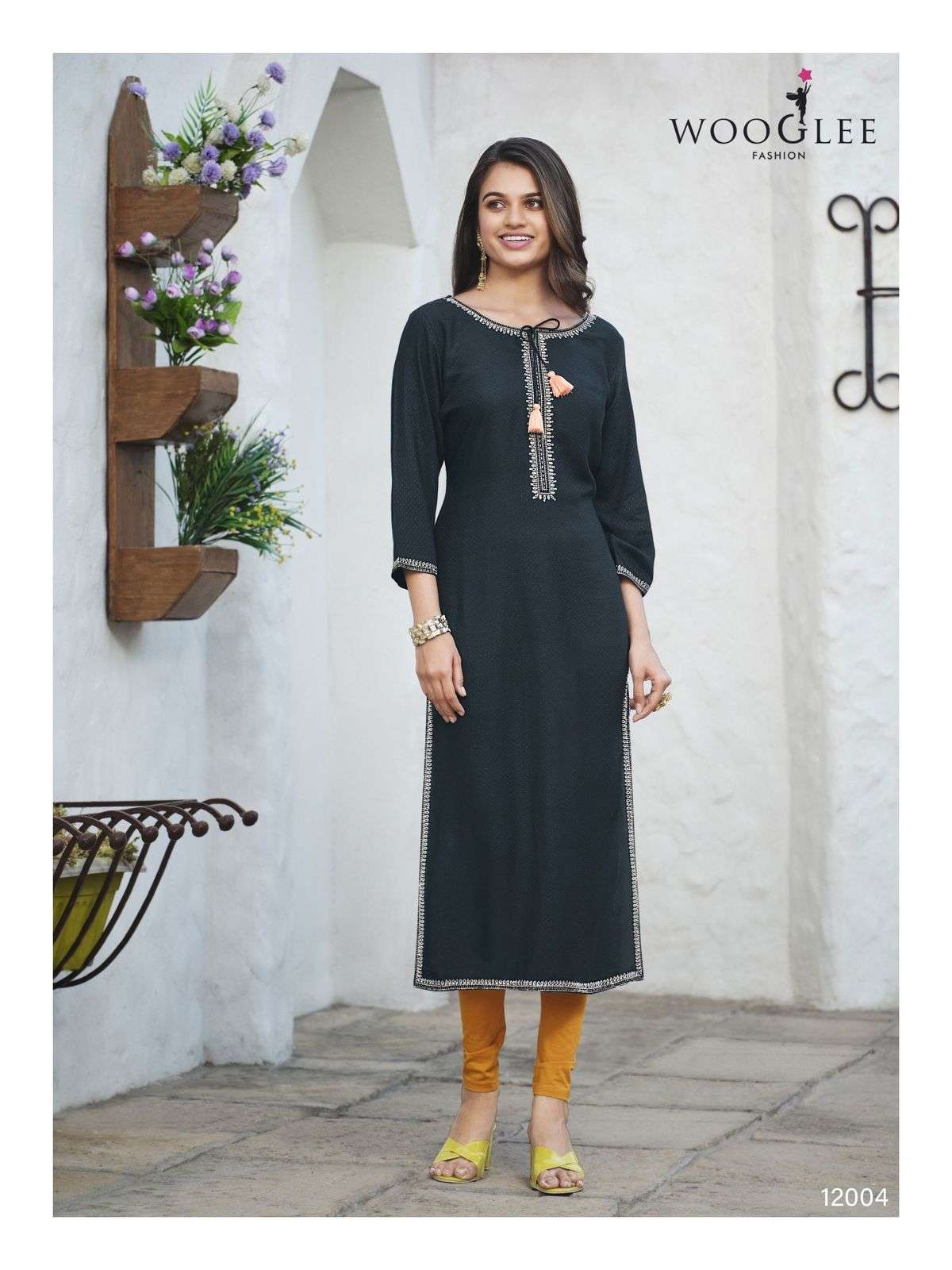 Wooglee by florance embroidery kurtis
