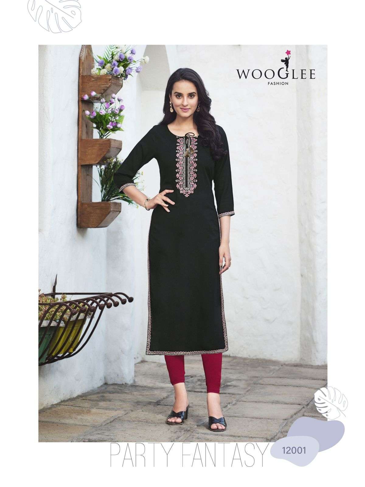 Wooglee by florance embroidery kurtis