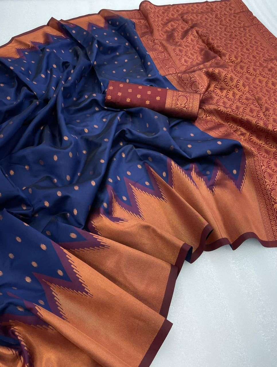 Aab Korum Silk Occasional Designer Kanjivaram Saree Wholesale catalog