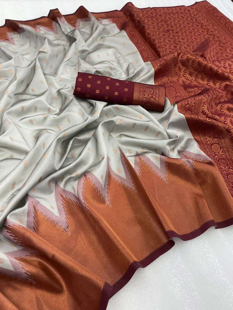 Aab Korum Silk Occasional Designer Kanjivaram Saree Wholesale catalog