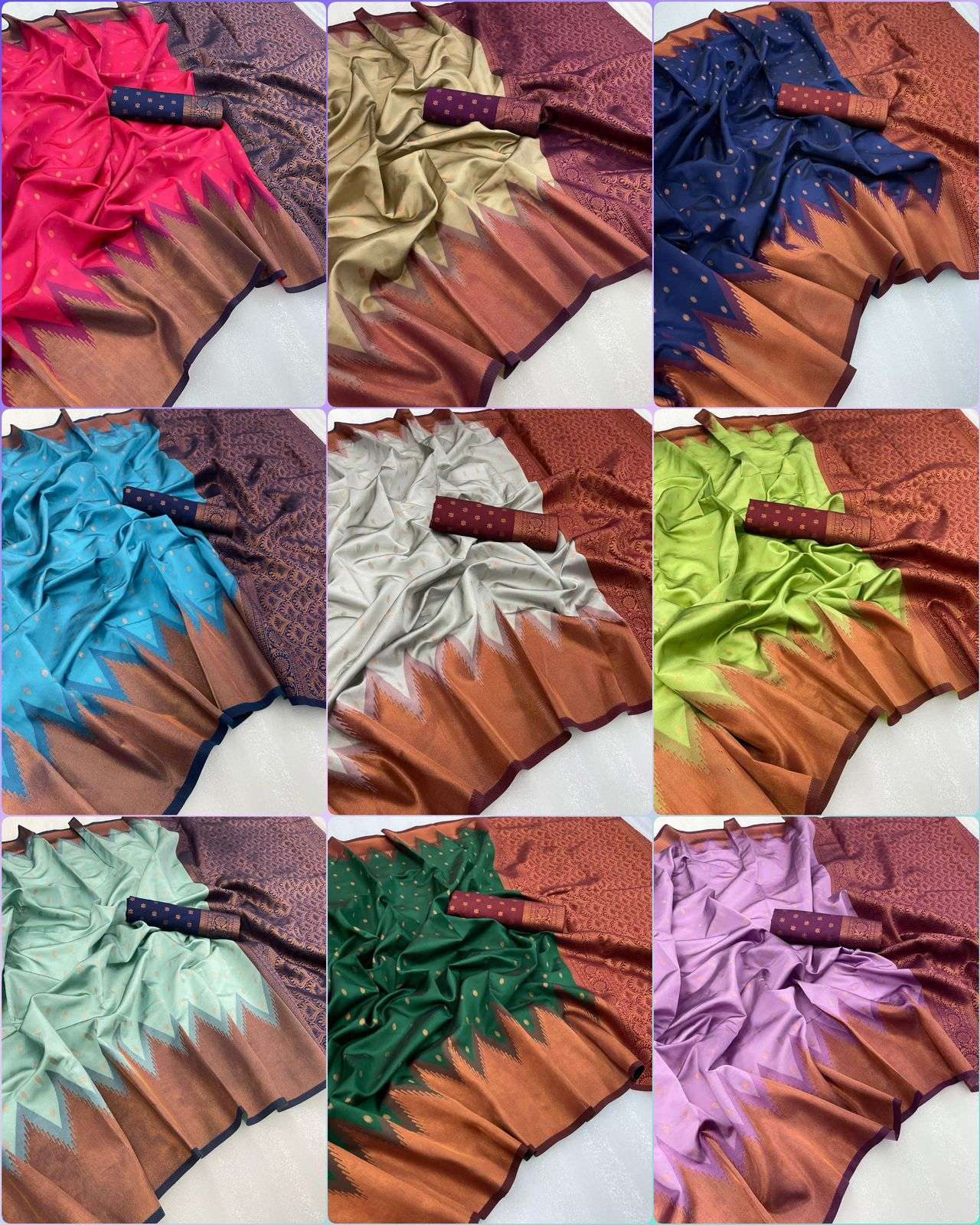 Aab Korum Silk Occasional Designer Kanjivaram Saree Wholesale catalog