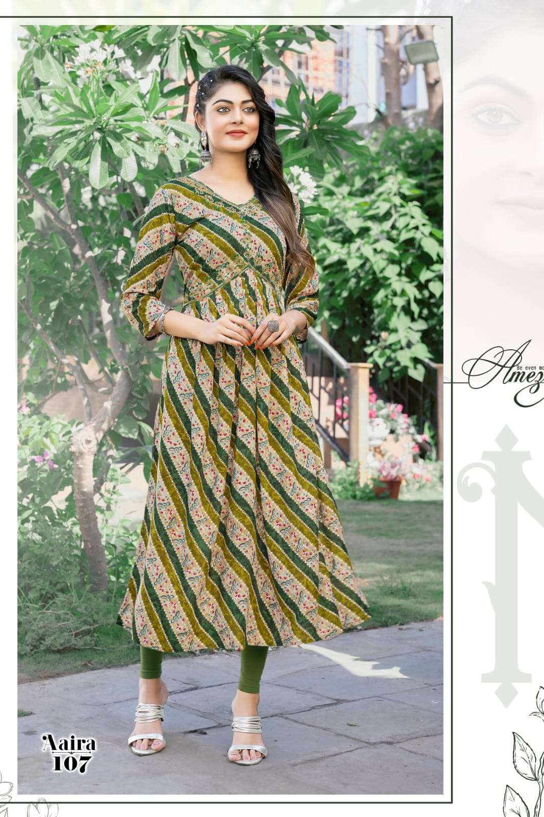 AAIRA Heavy RAYON FOIL Prints Kurti Wholesale catalog